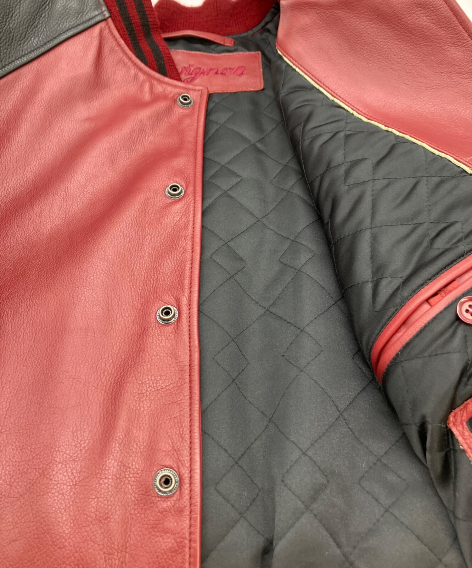 中古・古着通販】CHEVIGNON (シェビニオン) レザージャケット レッド