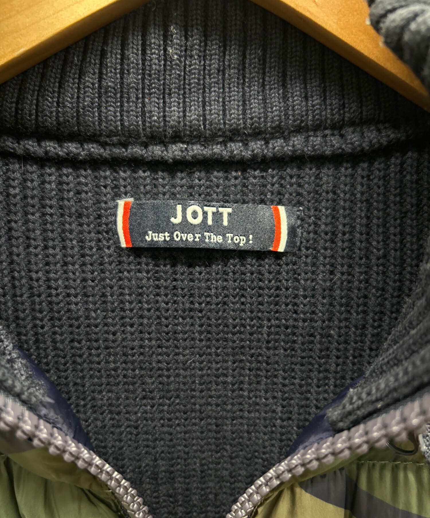 中古・古着通販】JOTT (ジョット) ニットダウンジャケット ネイビー