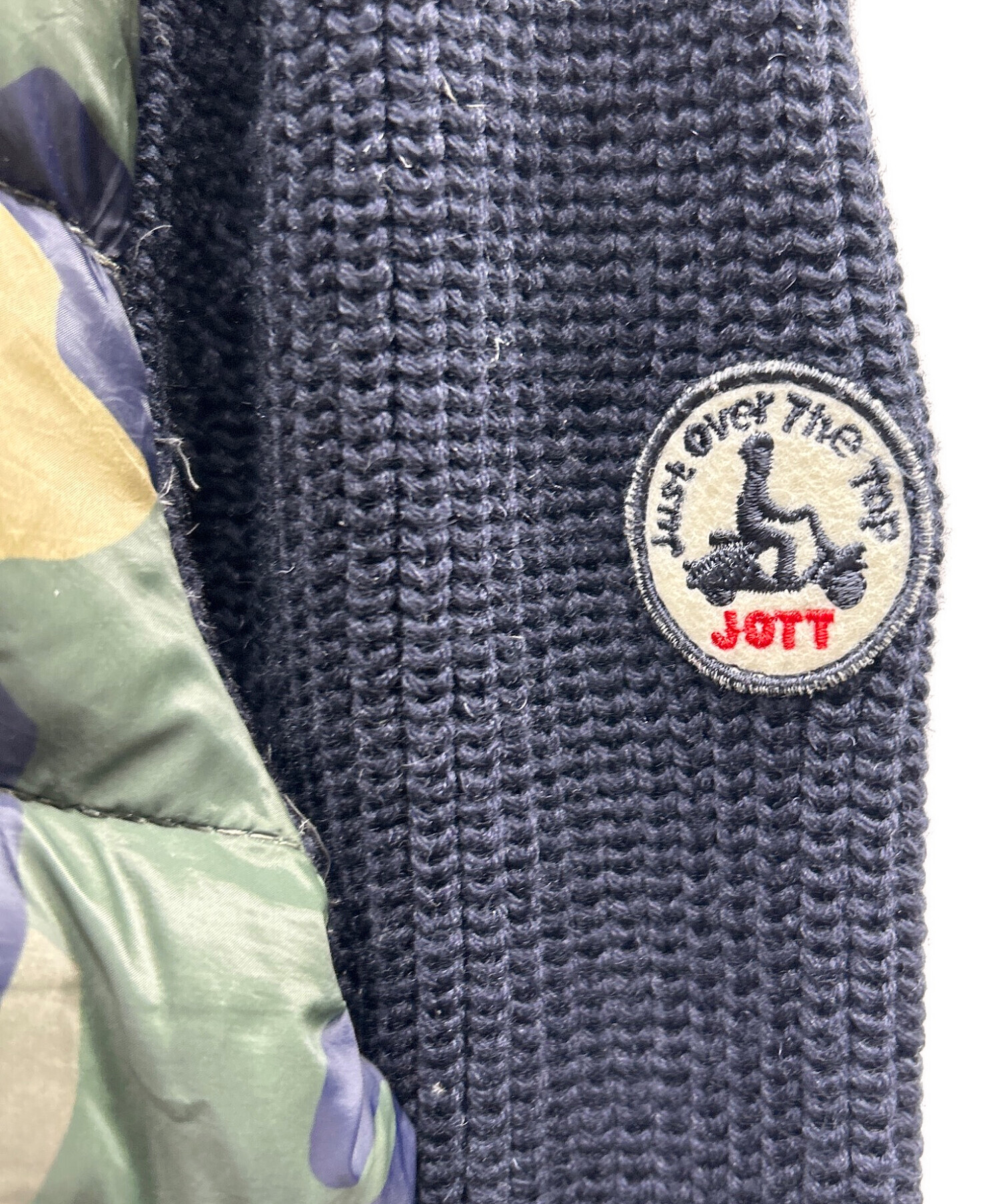 中古・古着通販】JOTT (ジョット) ニットダウンジャケット ネイビー