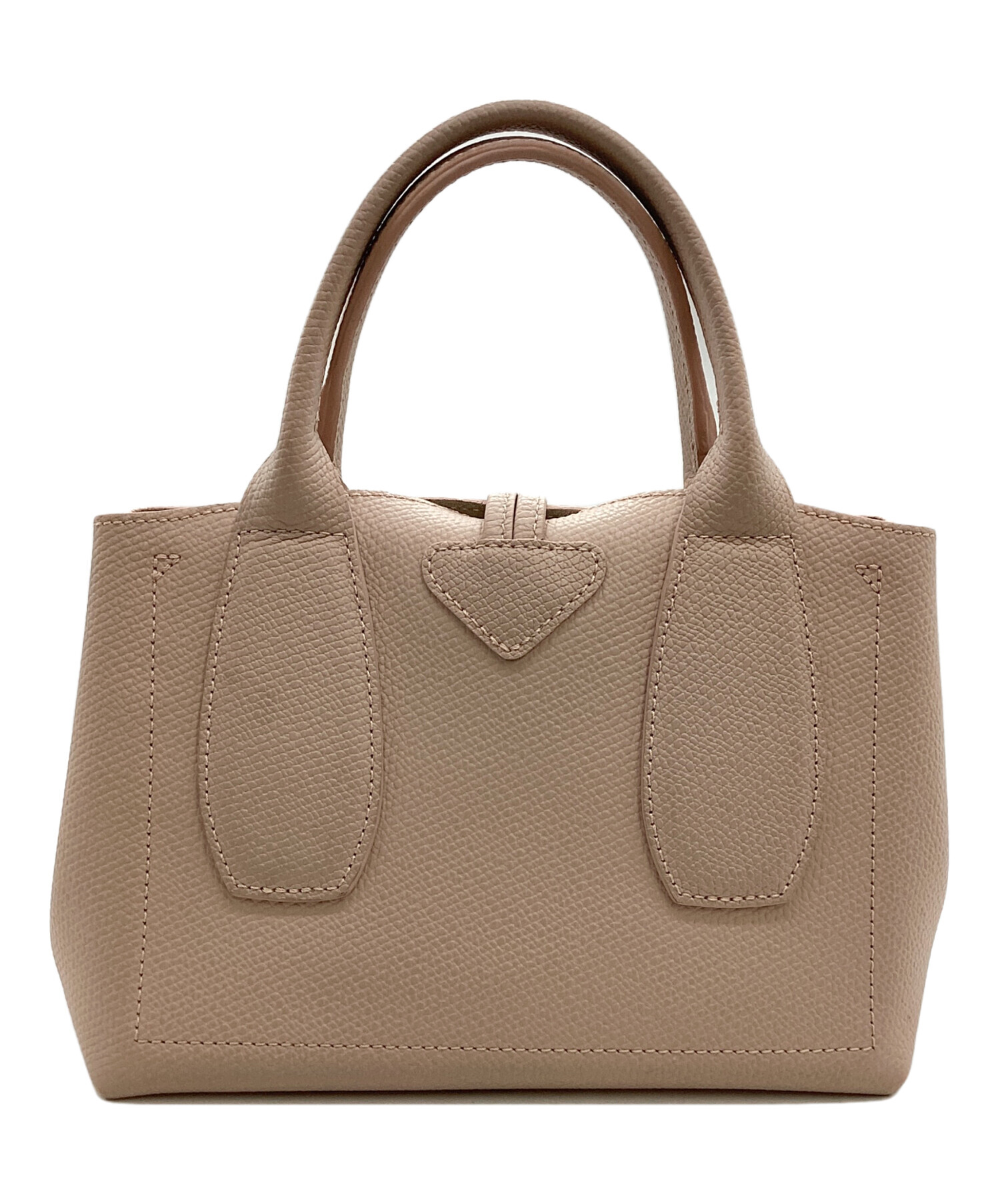 中古・古着通販】LONGCHAMP (ロンシャン) レザーハンドバッグ ピンク