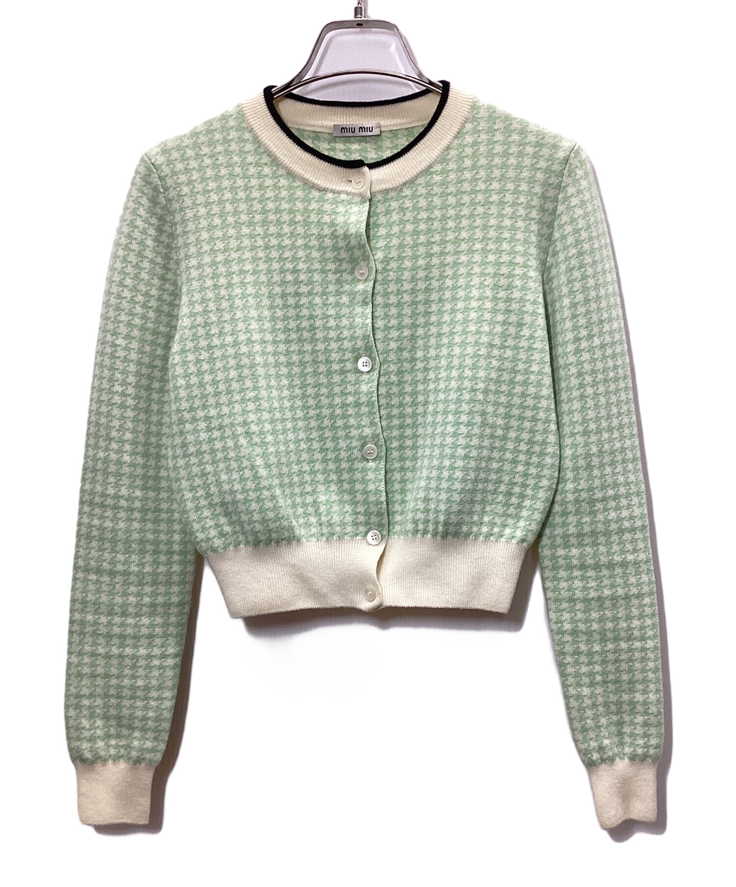 中古・古着通販】MIU MIU (ミュウミュウ) 薄手カーディガン 黄緑 