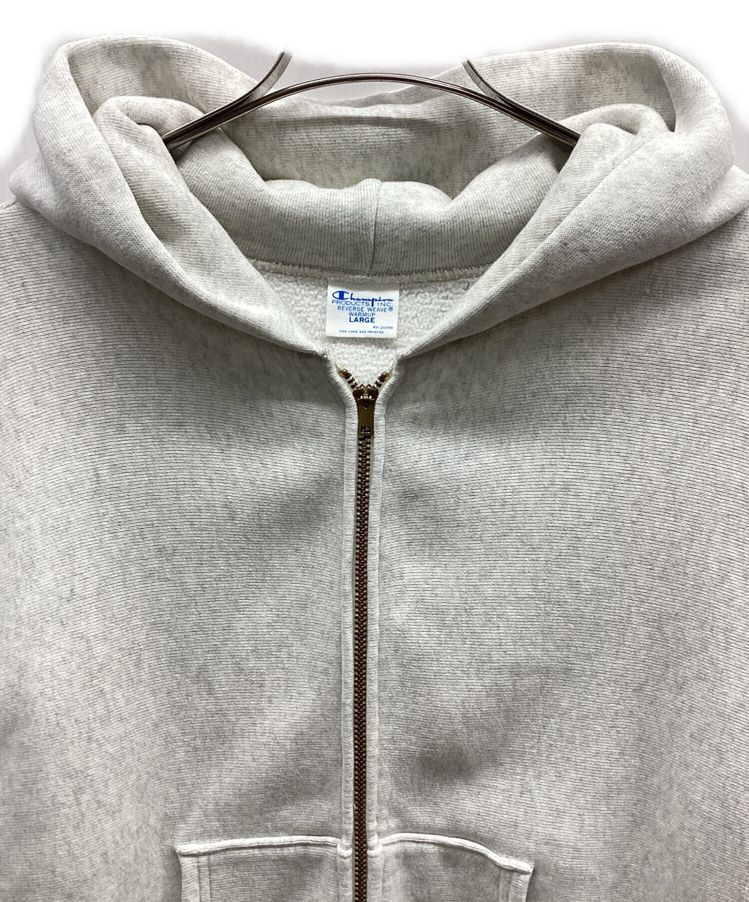 中古・古着通販】Champion (チャンピオン) ジップパーカー グレー 