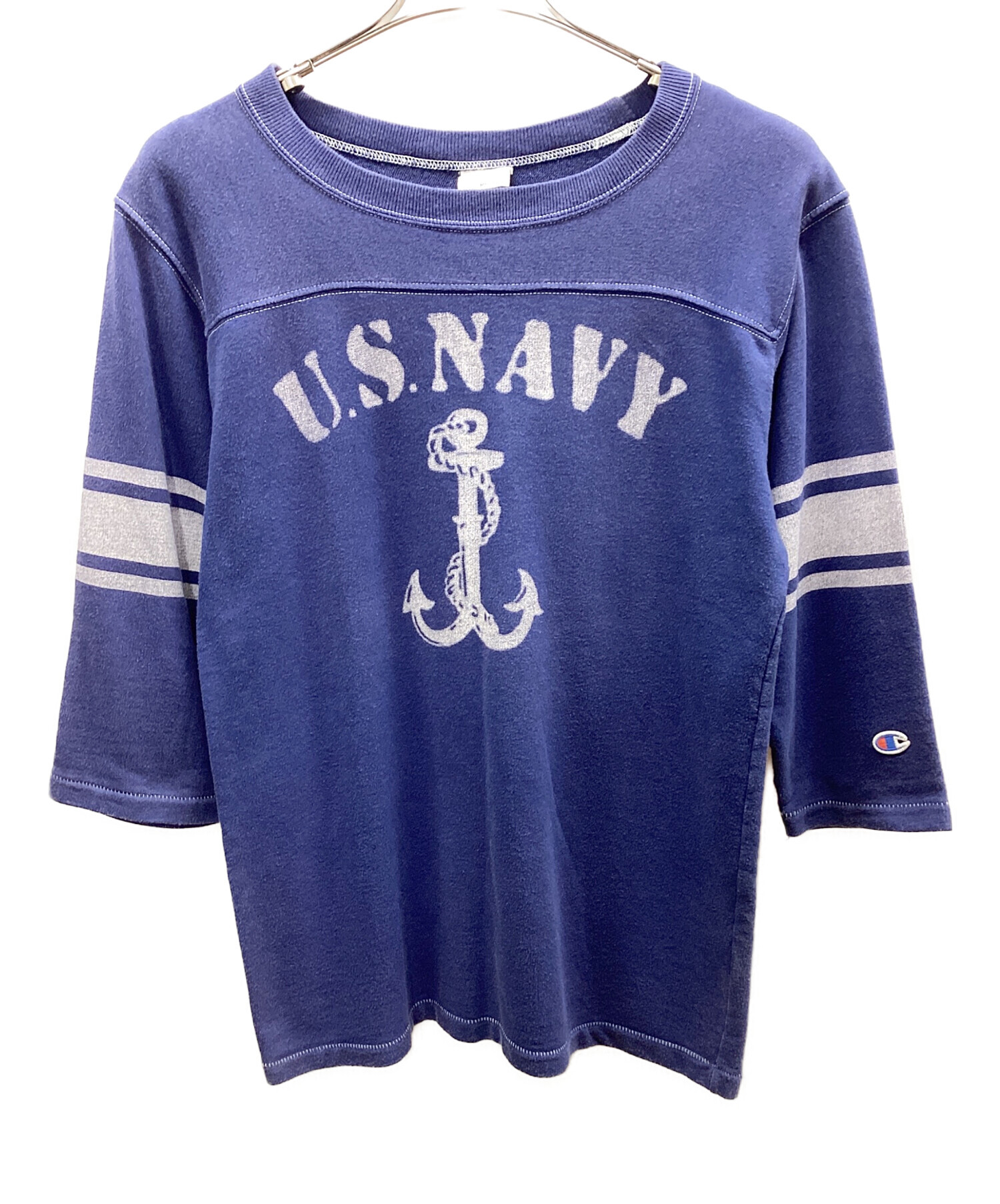 Champion ネイビー シャツ Navy 12 M チャンピオンバータグ 中古・古着通販】Champion (チャンピオン) 長袖Tシャツ ネイビー