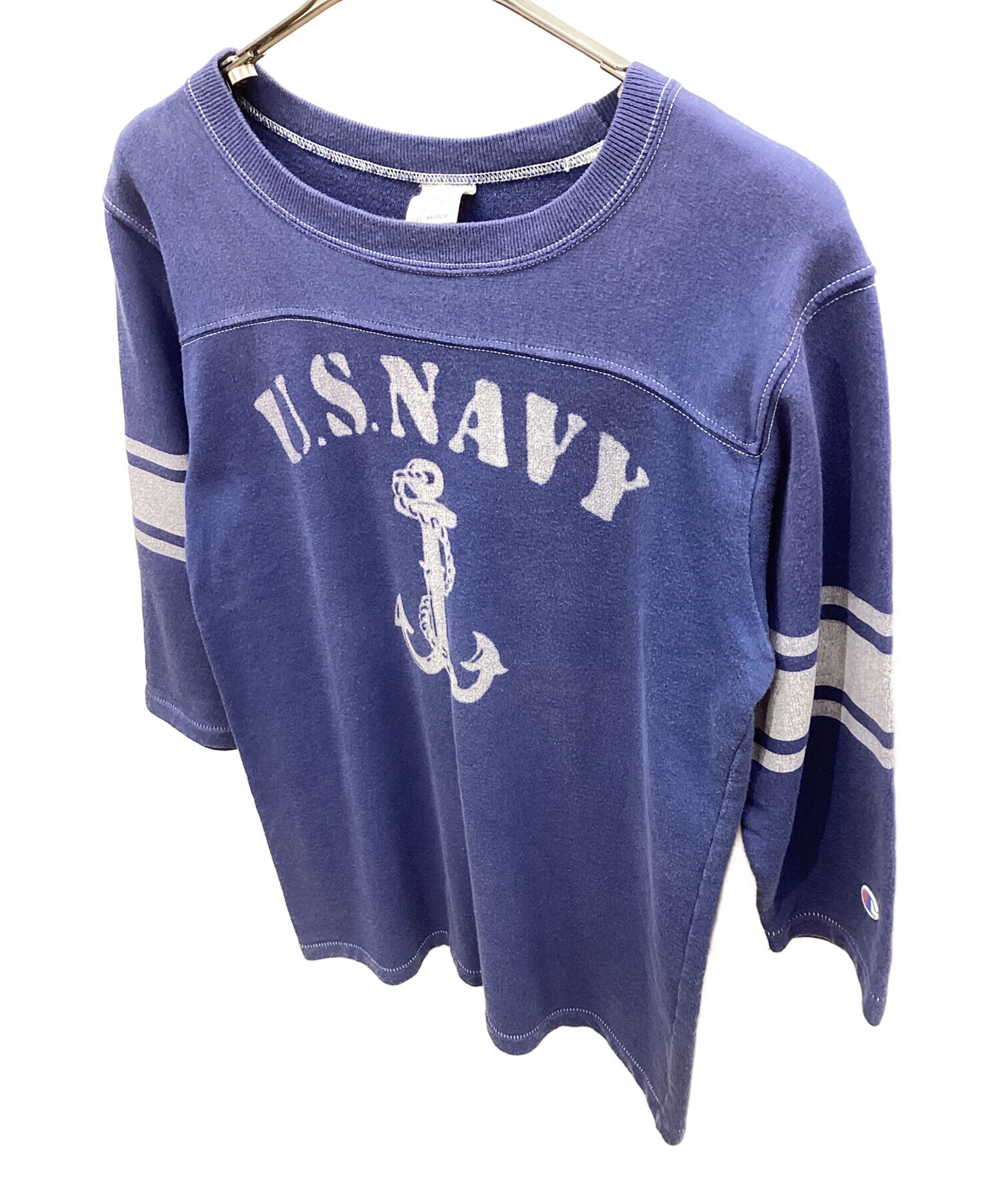 Champion ネイビー シャツ Navy 12 M チャンピオンバータグ 中古・古着通販】Champion (チャンピオン) 長袖Tシャツ ネイビー