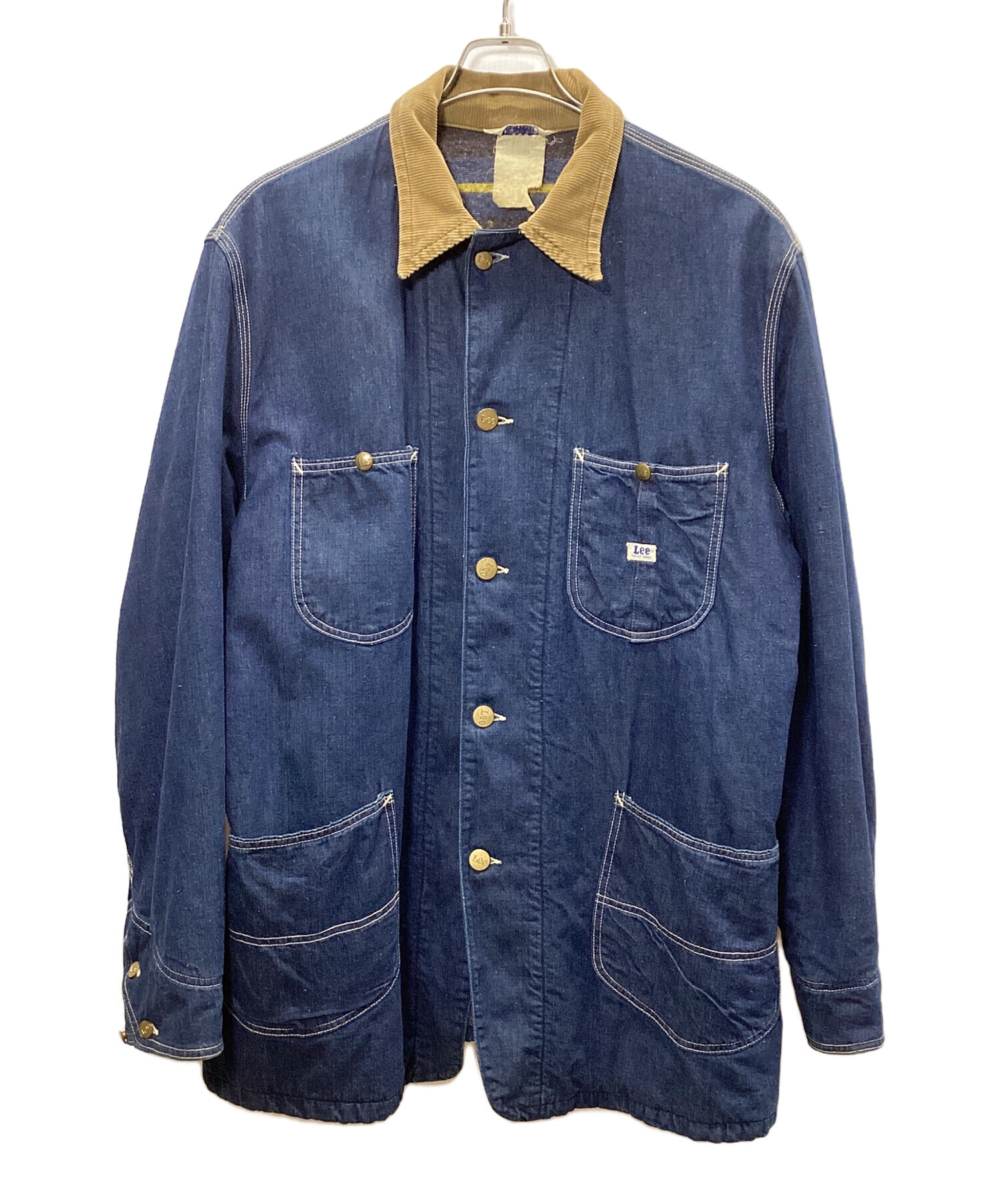 中古・古着通販】LEE (リー) デニムカバーオール ベージュ×インディゴ