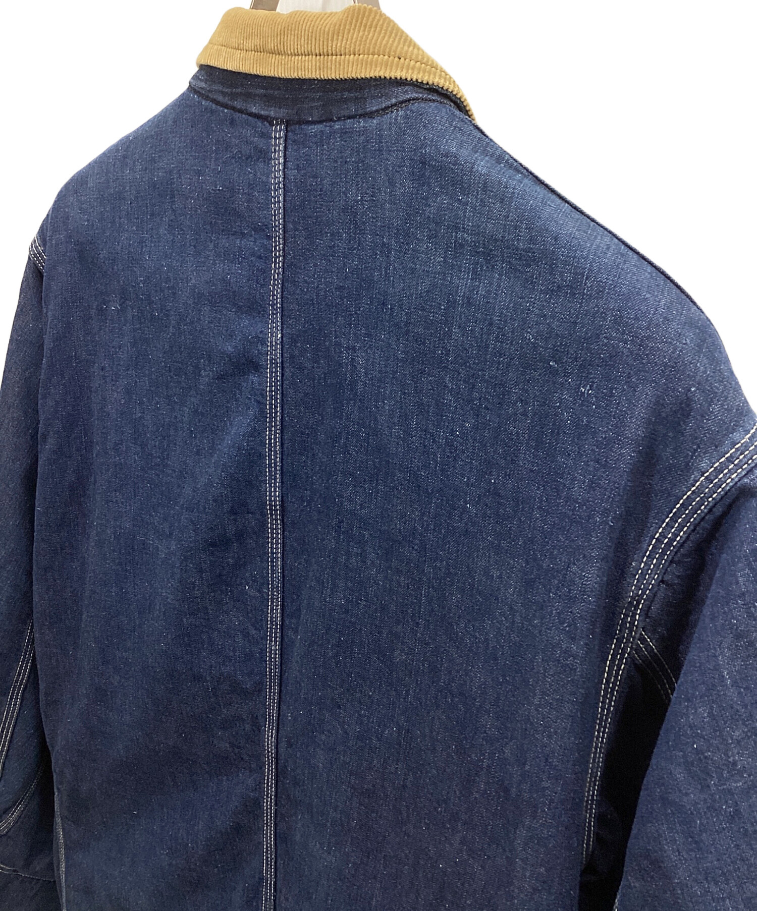 Lee デニムカバーオール　黒タグ　サイズ42 中古・古着通販】LEE (リー) デニムカバーオール ベージュ×インディゴ
