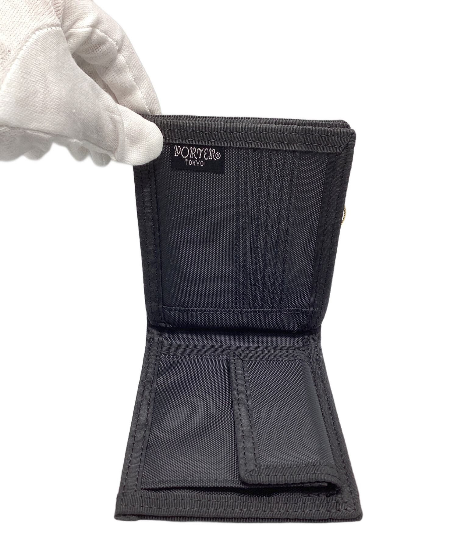 中古・古着通販】PORTER (ポーター) HEAT WALLET 2つ折り財布 ブラック
