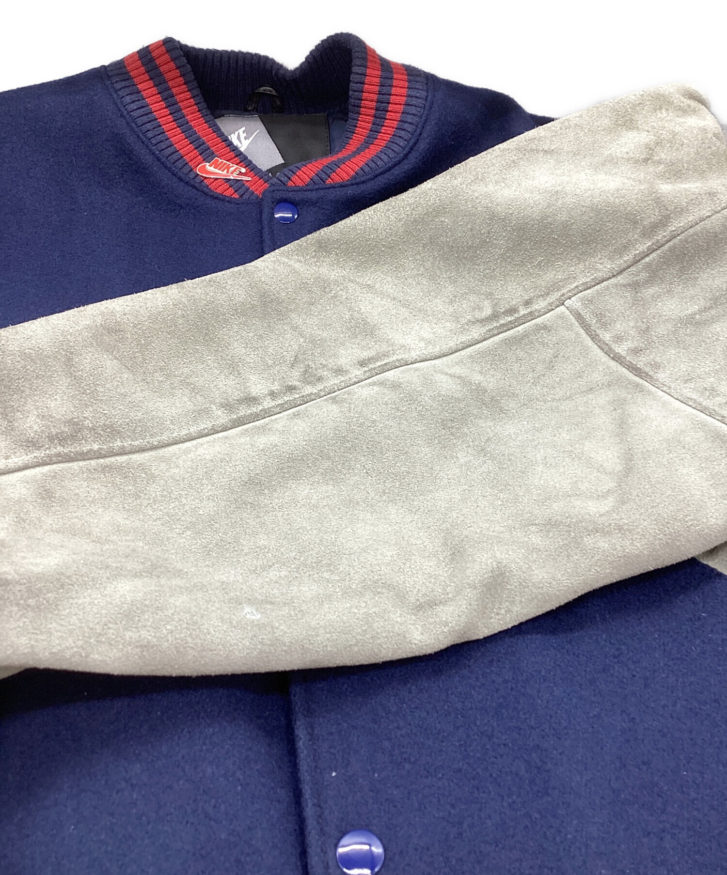 中古・古着通販】NIKE (ナイキ) スタジャン ネイビー×グレー サイズ:M