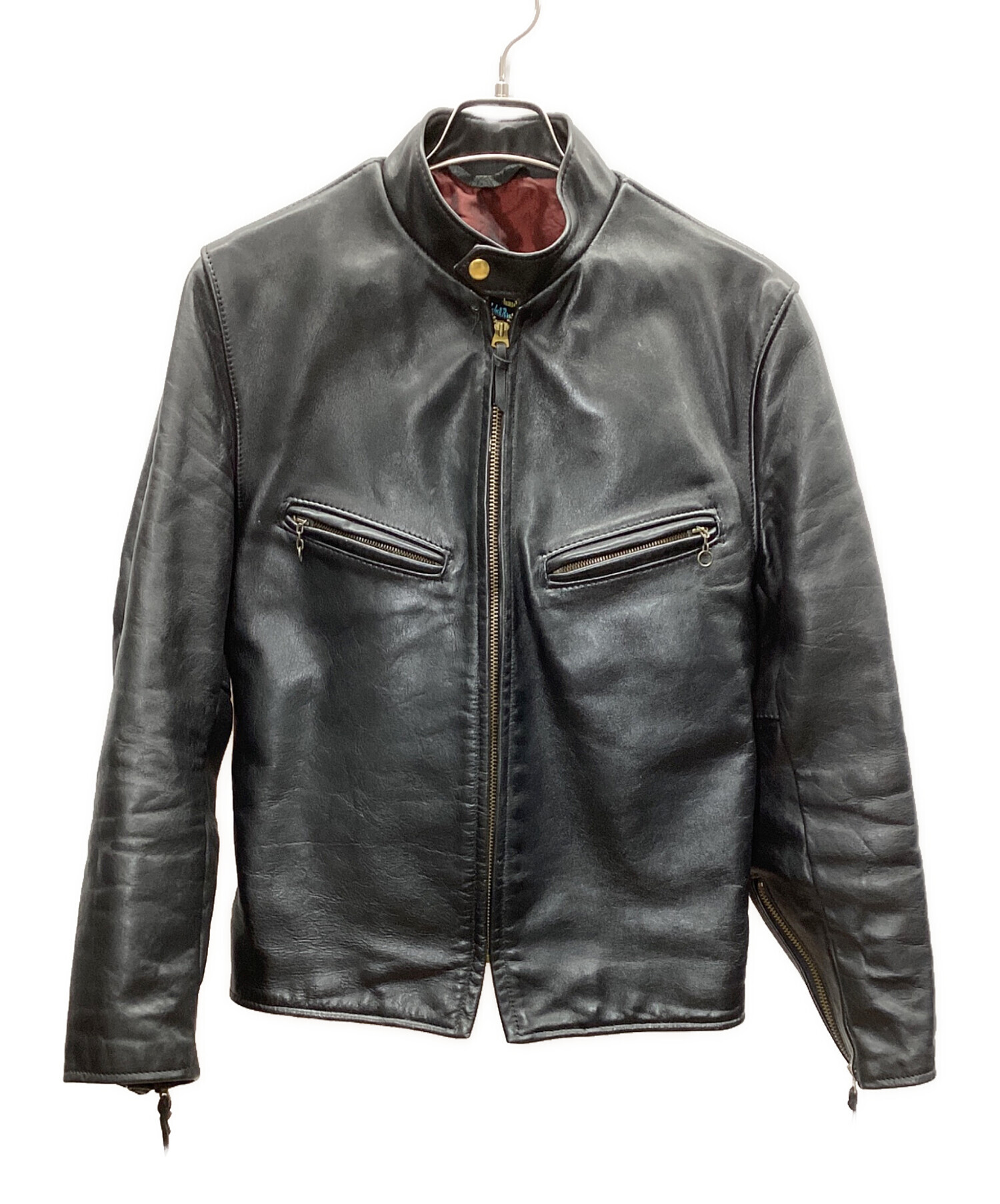 Schott ブラック レザージャケット 36 中古・古着通販】Schott (ショット) レザージャケット ブラック サイズ