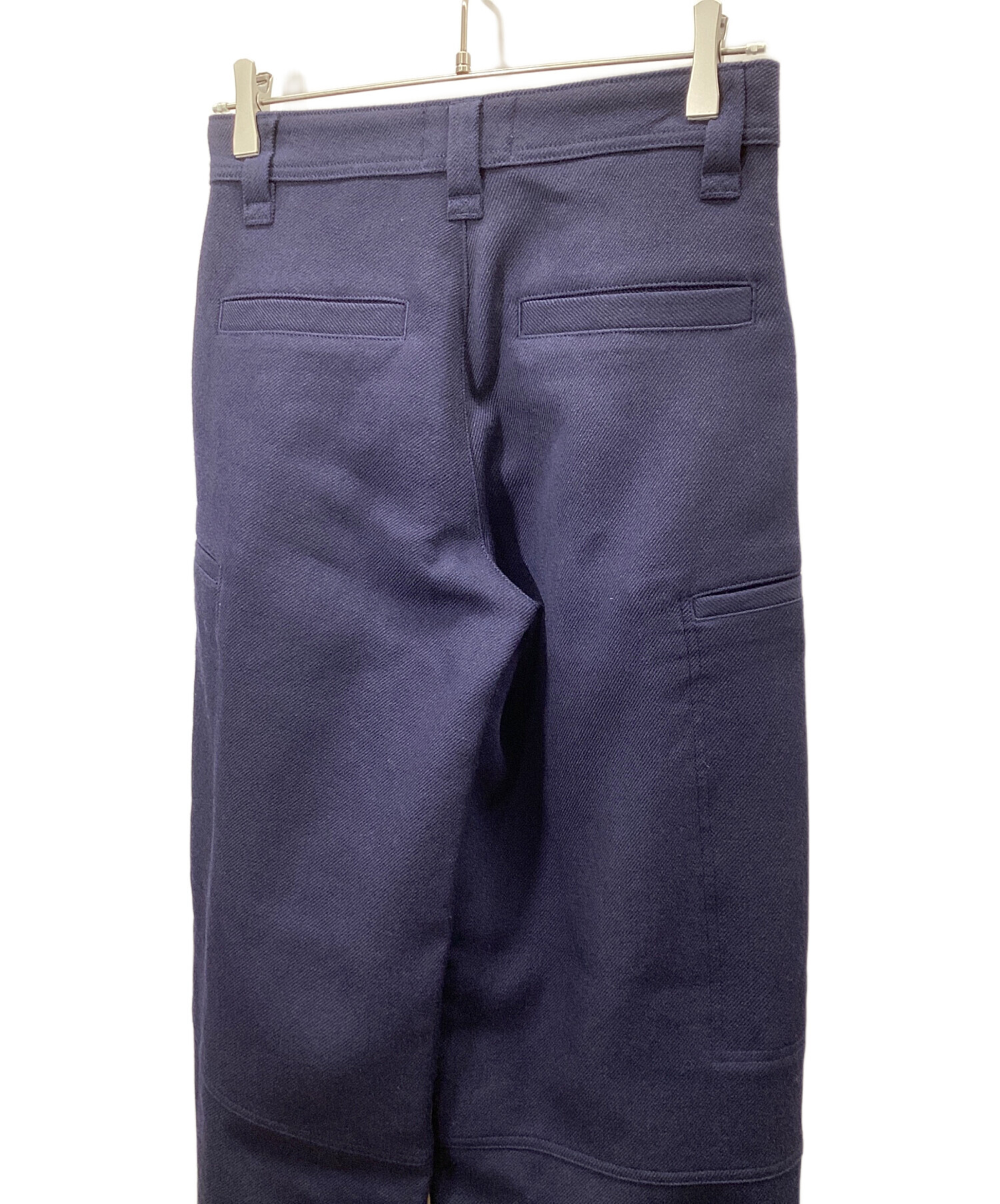 中古・古着通販】ami (アミ) ワイドレッグカーゴパンツ ネイビー