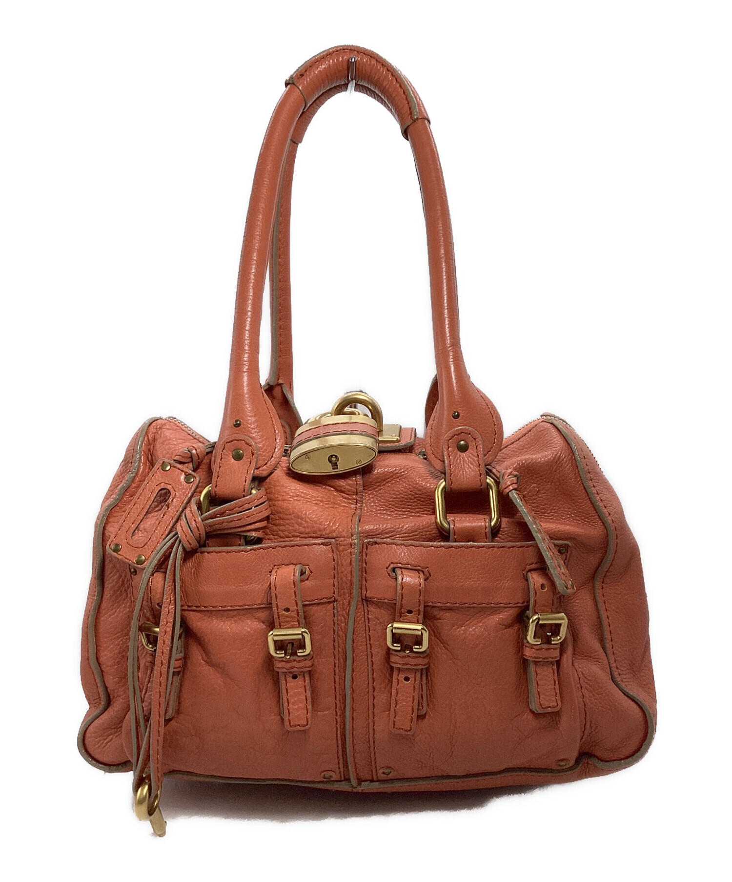 【Chloé 】パディントン（オレンジ） 中古・古着通販】Chloe (クロエ) パディントンハンドバッグ オレンジ