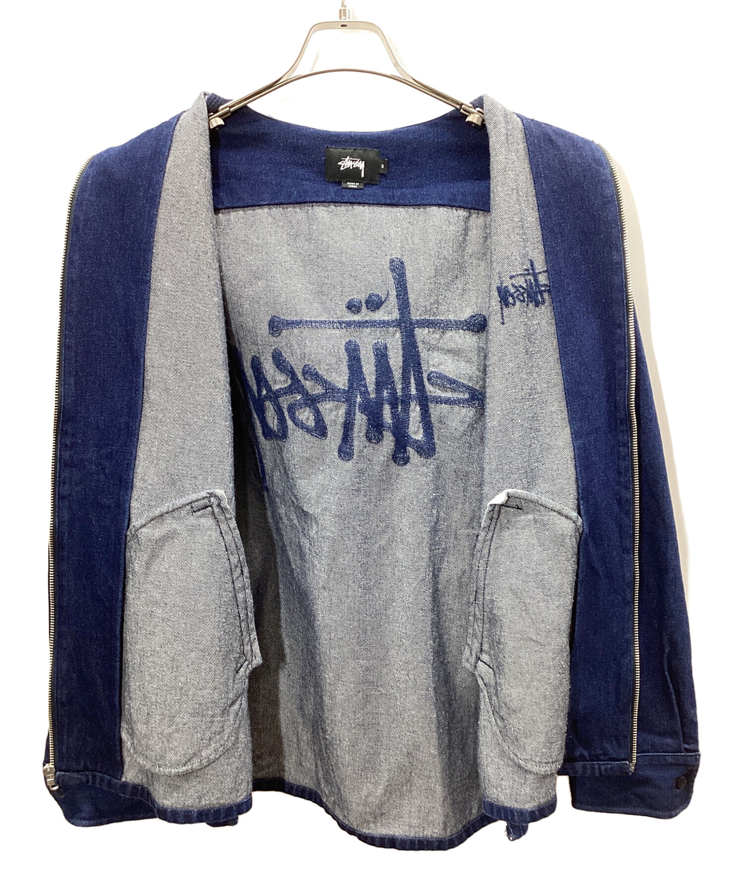 【値下交渉可】STUSSY デニム　パーカー　アウター【古着】 中古・古着通販】stussy women (ステューシーウィメン) デニムパーカー