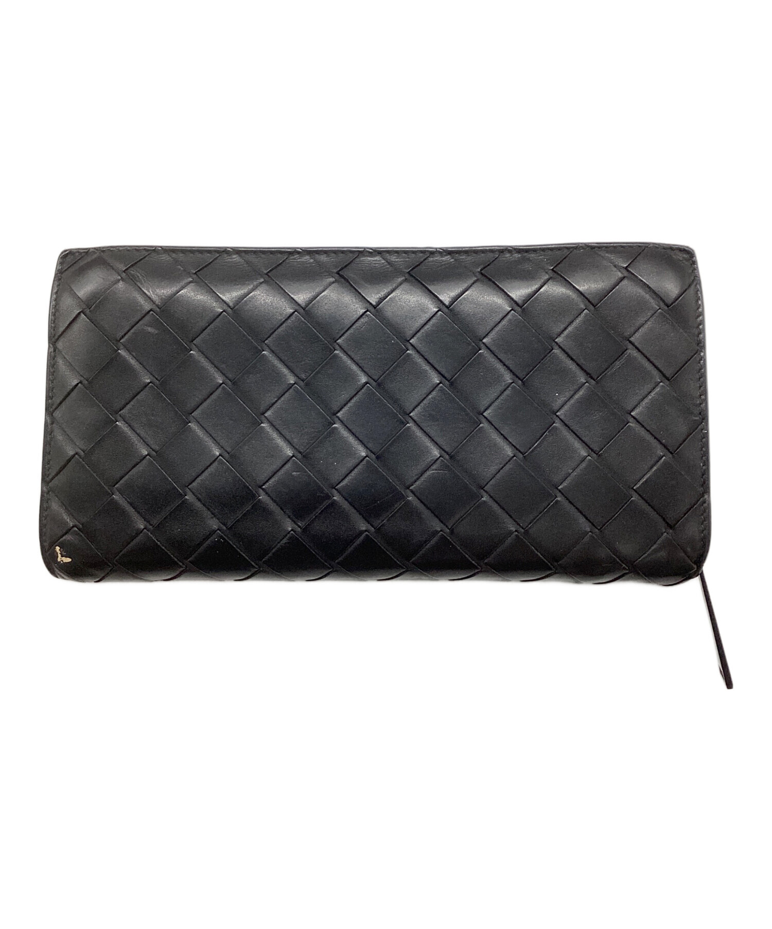 中古・古着通販】BOTTEGA VENETA (ボッテガベネタ) 長財布 ブラック 