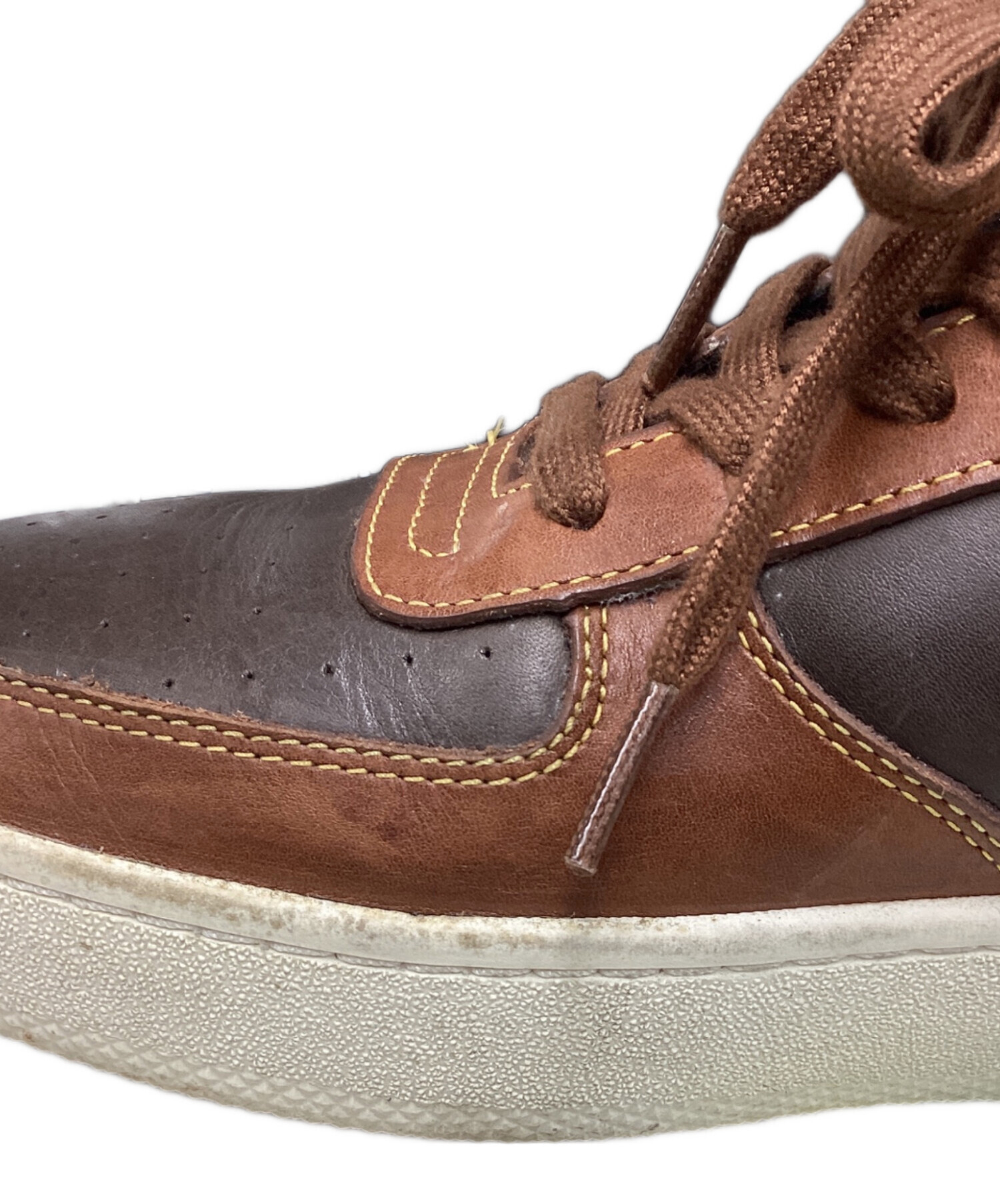 【新品本物】COACHコーチシグネチャーハイカットスニーカーブラウン靴シューズ茶 中古・古着通販】COACH (コーチ) ハイカットスニーカー ブラウン