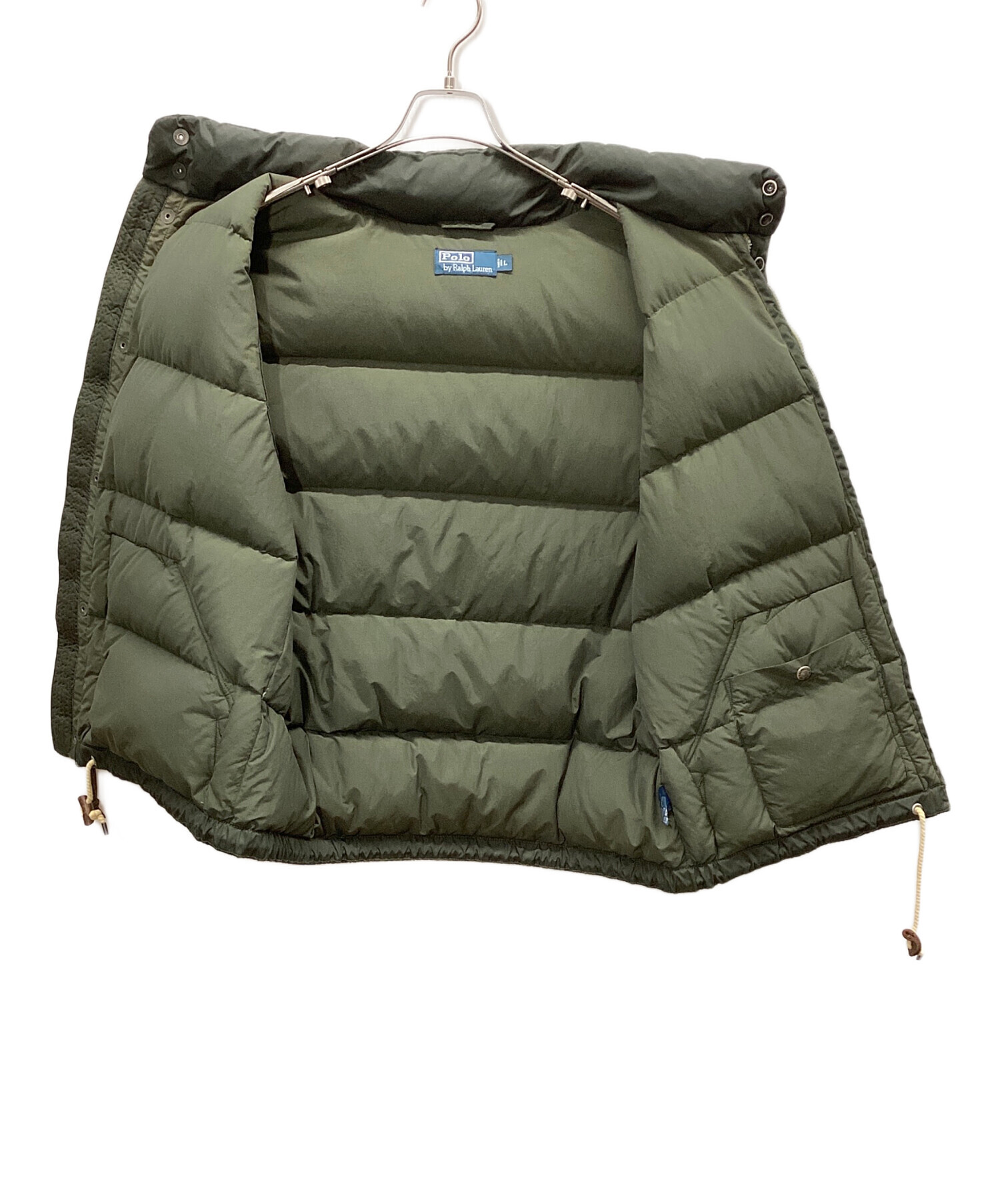 美品ポロラルフローレン乗馬 ダウンベスト カーキ ハイネック！Sサイズ 美品ポロラルフローレン乗馬 ダウンベスト カーキ ハイネック！Sサイズ