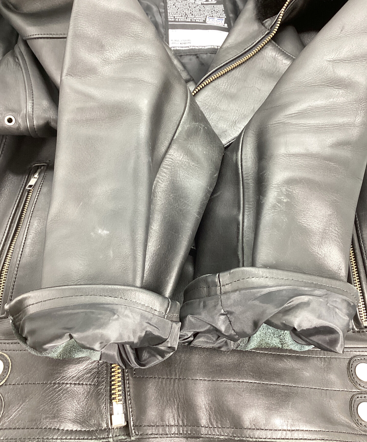 中古・古着通販】KADOYA (カドヤ) ライダースジャケット ブラック