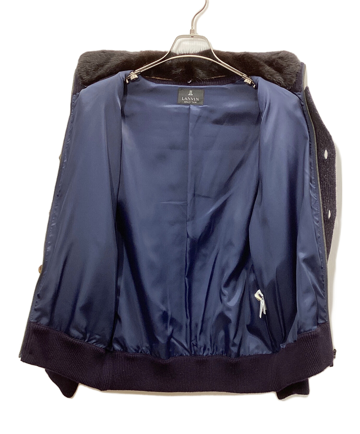 中古・古着通販】LANVIN (ランバン) ニットジャケット パープル サイズ