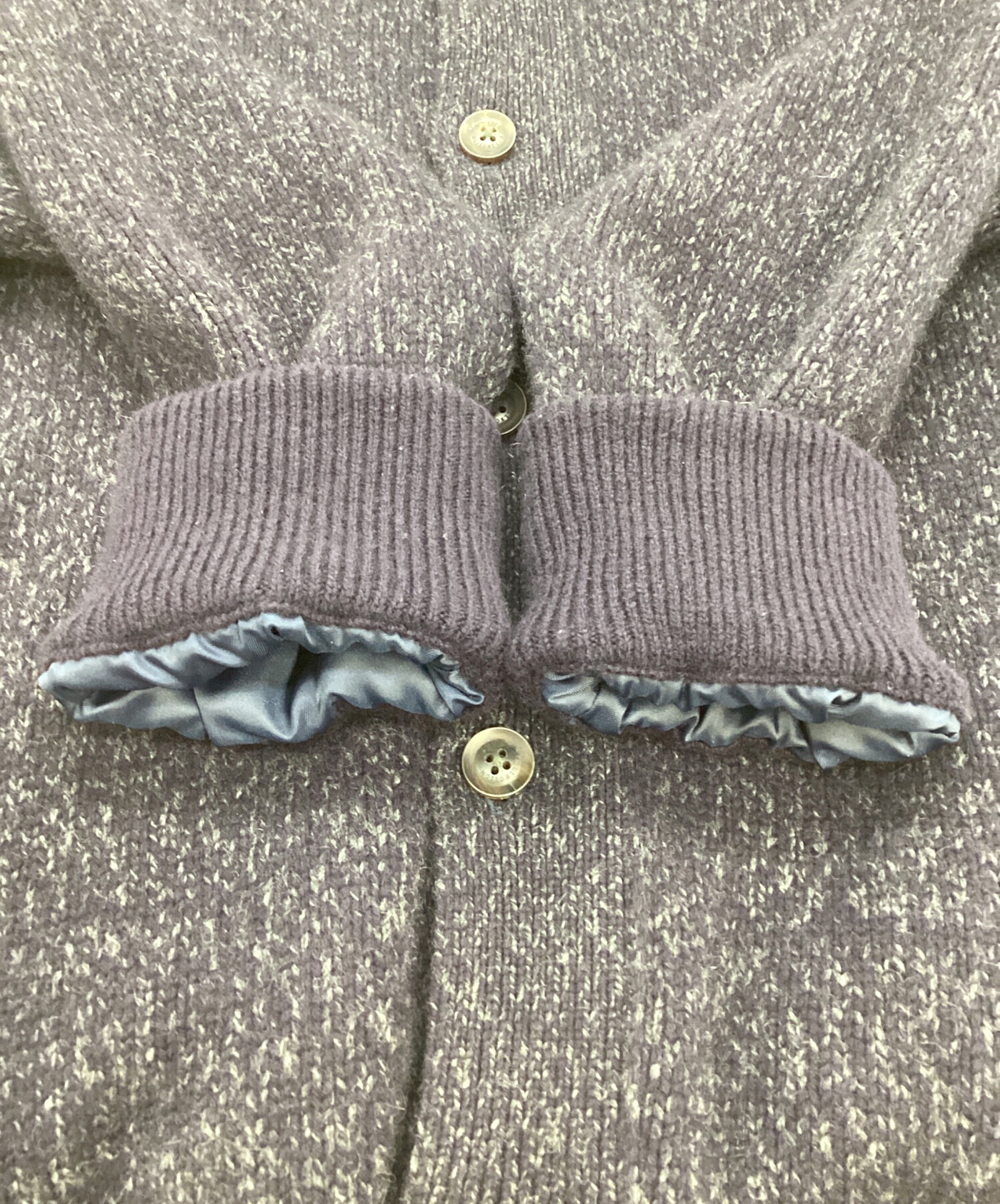 中古・古着通販】LANVIN (ランバン) ニットジャケット パープル サイズ