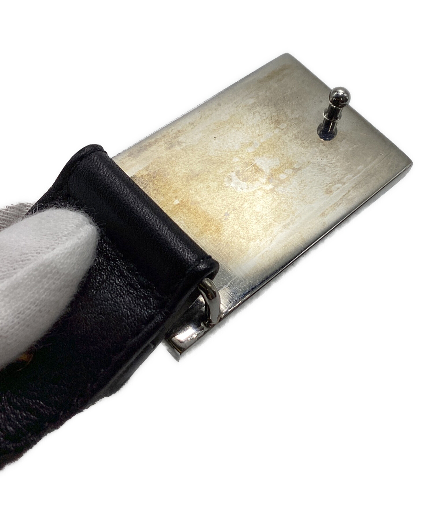 中古・古着通販】BVLGARI (ブルガリ) レザーベルト ブラック｜ブランド