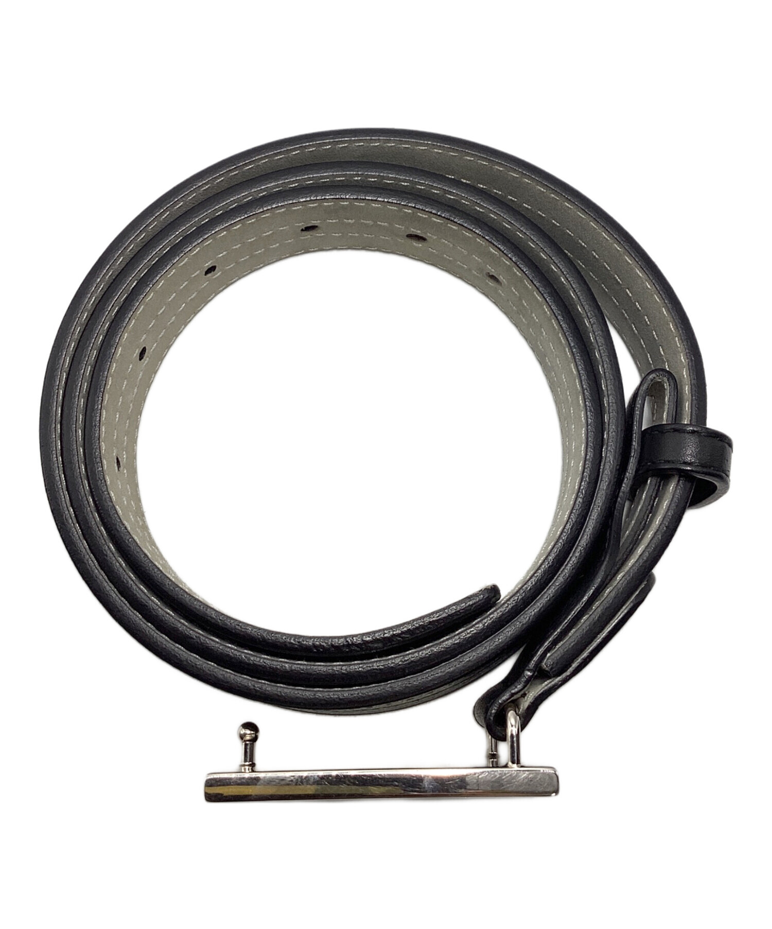 中古・古着通販】BVLGARI (ブルガリ) レザーベルト ブラック｜ブランド