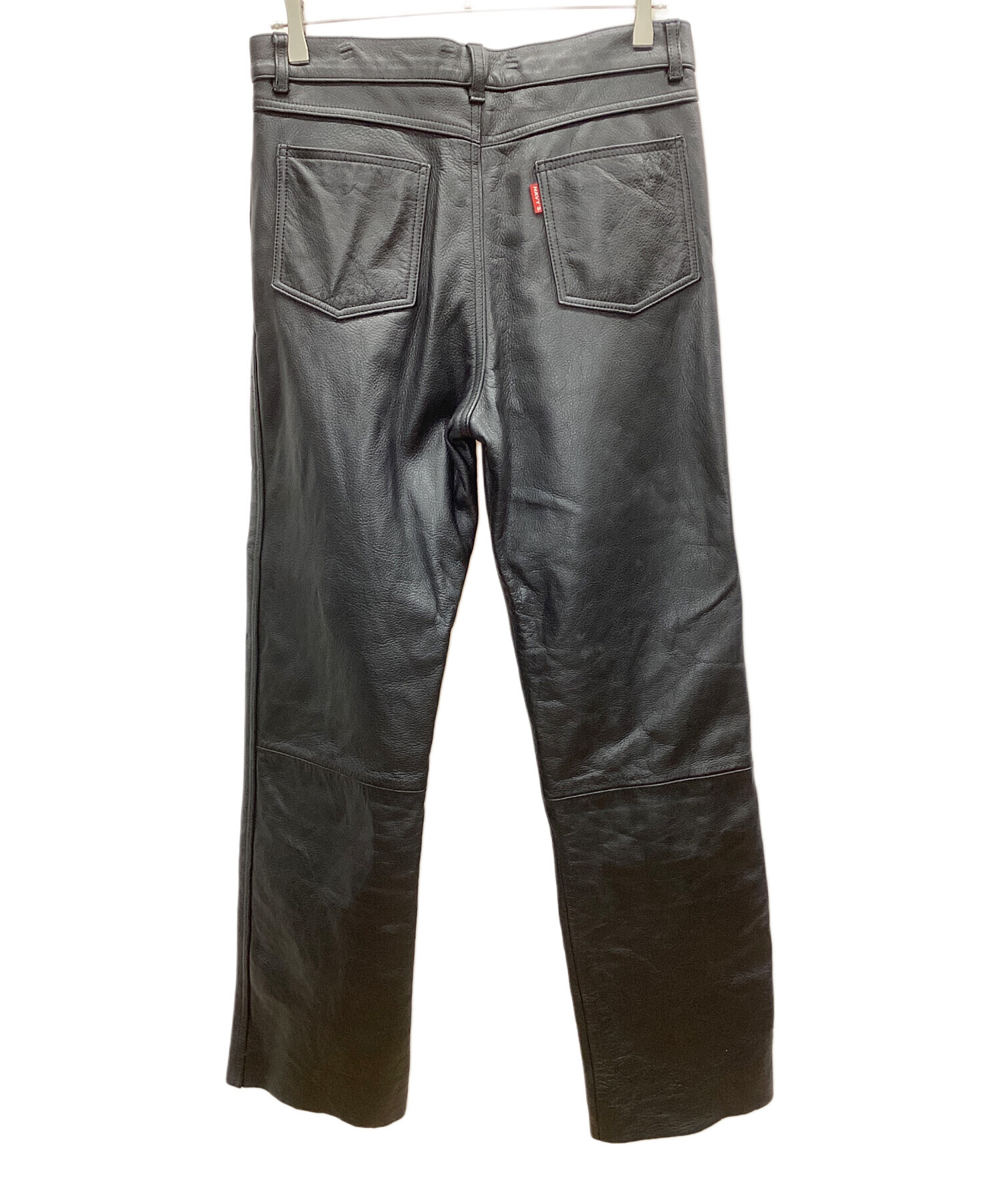 中古・古着通販】OLD NAVY (オールドネイビー) レザーパンツ ブラック