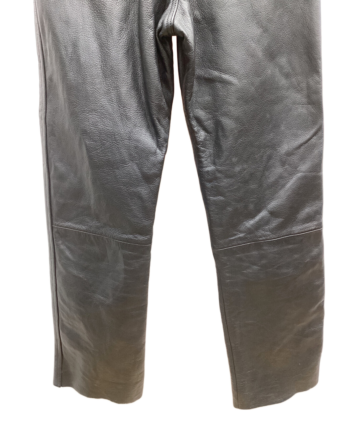 中古・古着通販】OLD NAVY (オールドネイビー) レザーパンツ ブラック