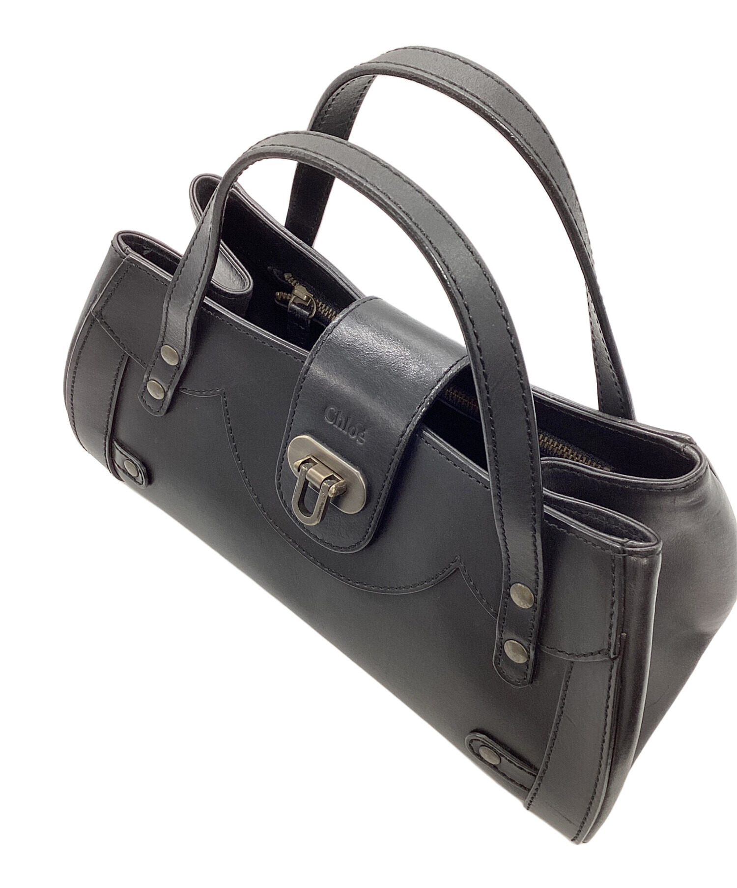 中古・古着通販】Chloe (クロエ) ハンドバッグ ブラック｜ブランド