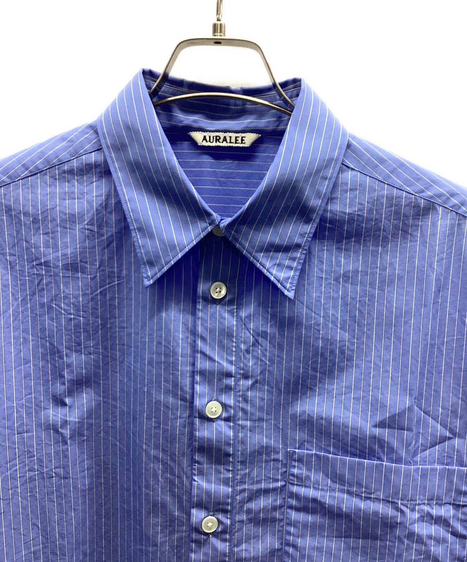中古・古着通販】AURALEE (オーラリー) Suvin High Count Cloth Stripe