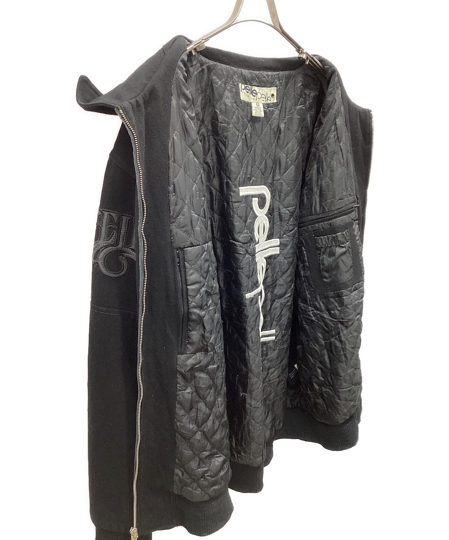 中古・古着通販】pellepelle (ペレペレ) スタジャン ブラック サイズ