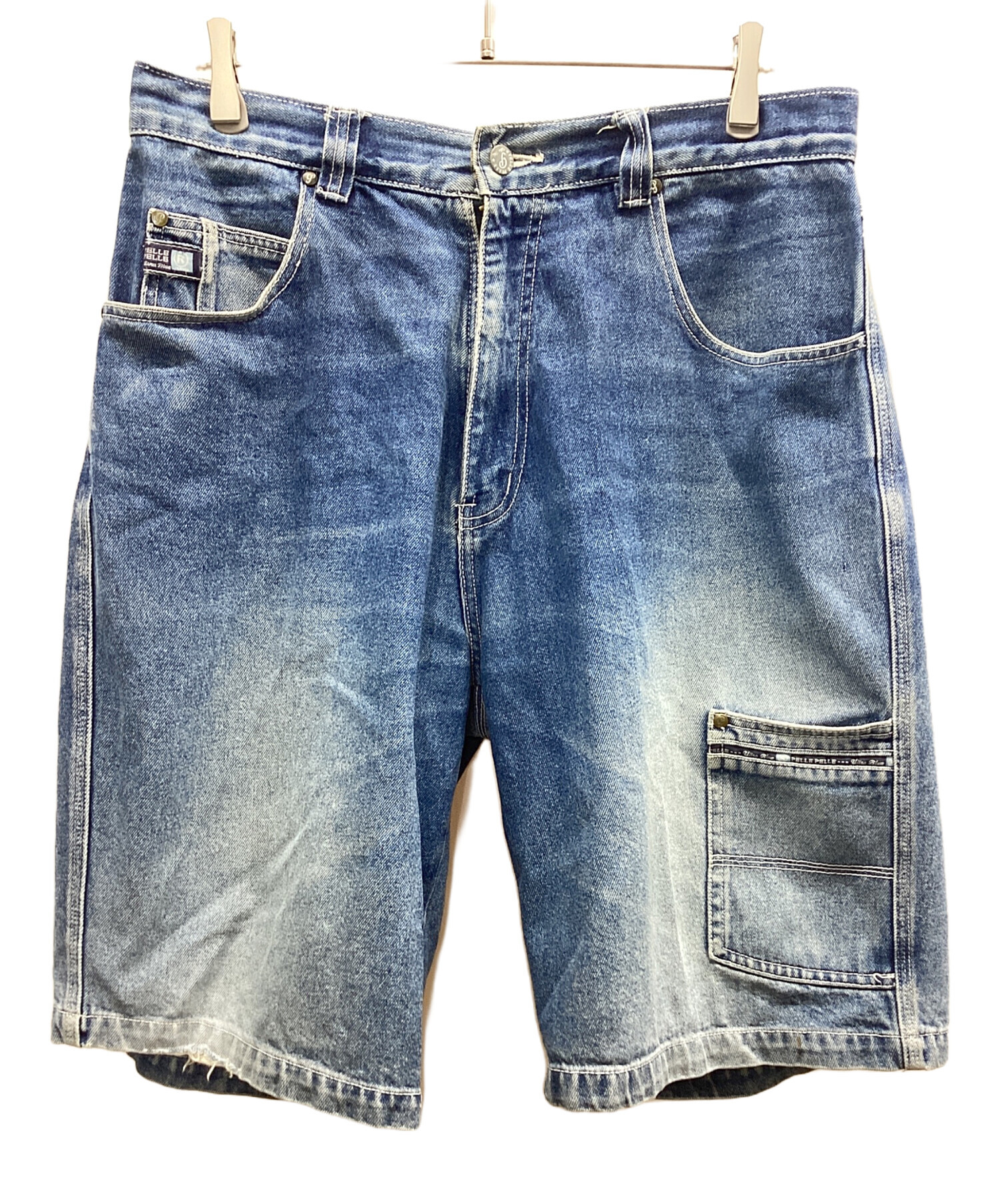 中古・古着通販】pellepelle (ペレペレ) デニムハーフパンツ ブルー