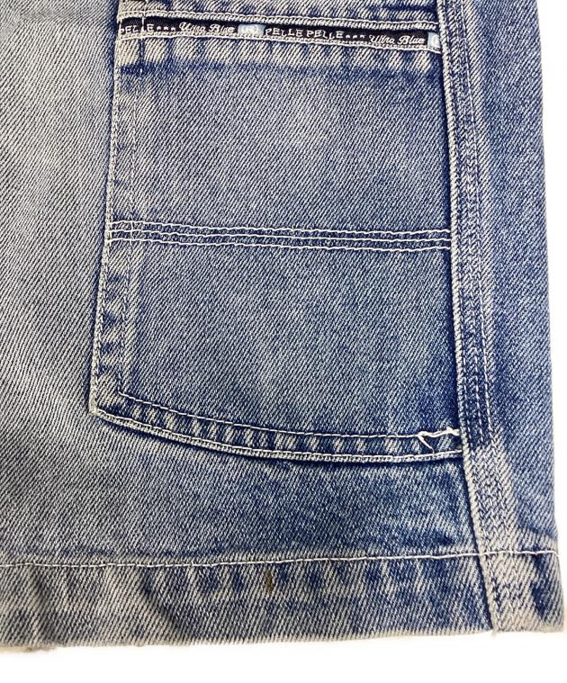 中古・古着通販】pellepelle (ペレペレ) デニムハーフパンツ ブルー