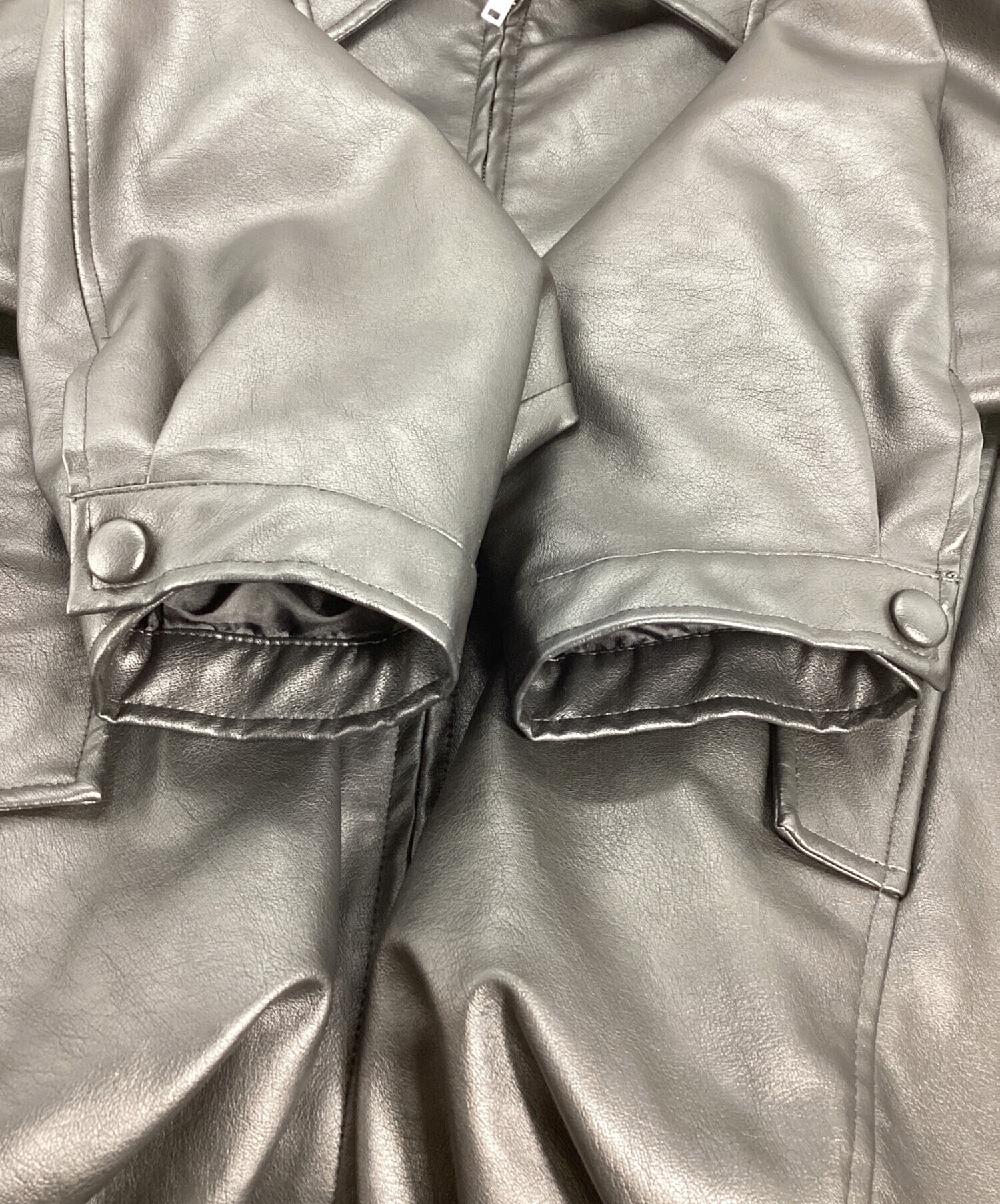 中古・古着通販】CLANE (クラネ) FAKE LEATHER BALLOON JACKET