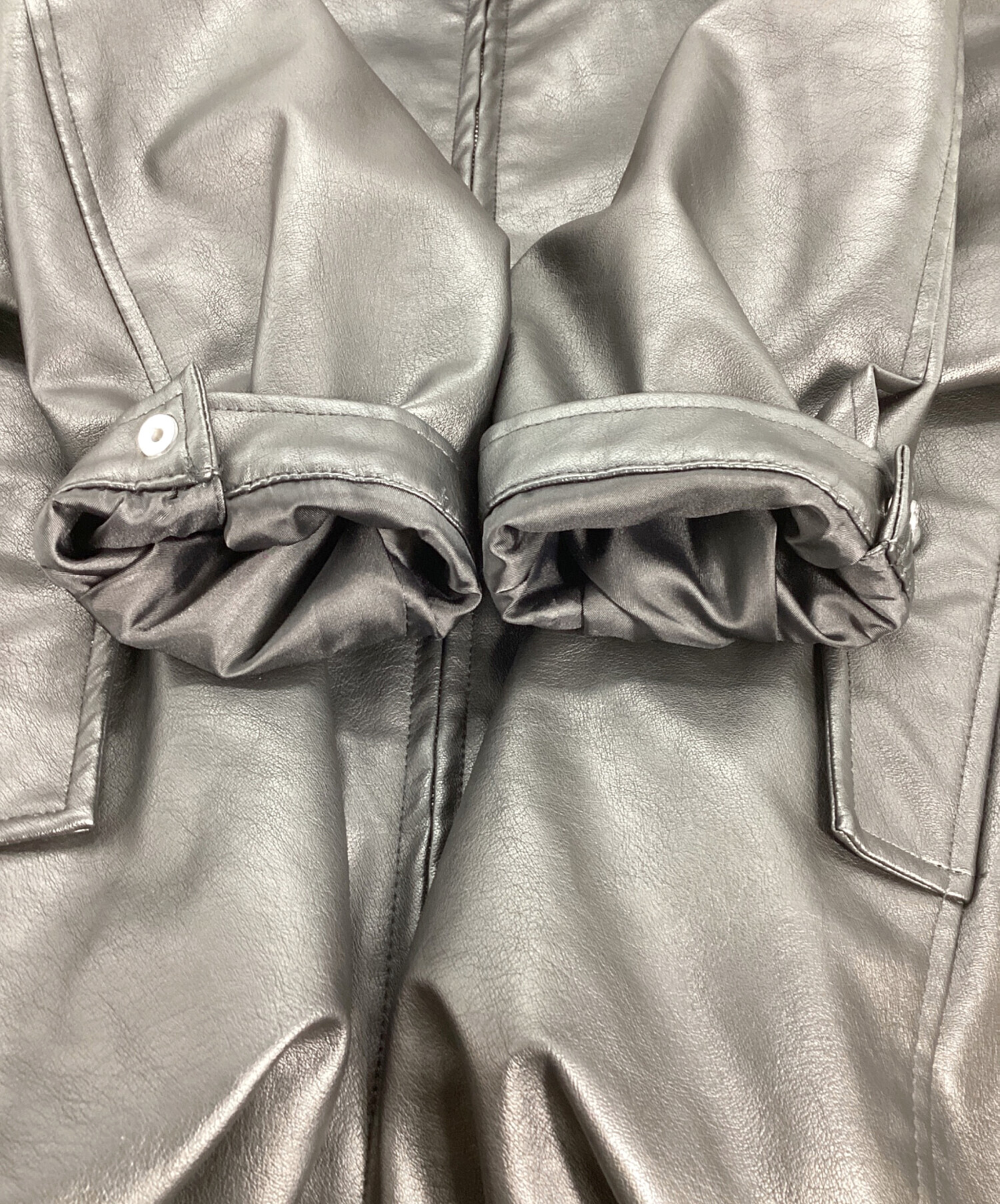 中古・古着通販】CLANE (クラネ) FAKE LEATHER BALLOON JACKET