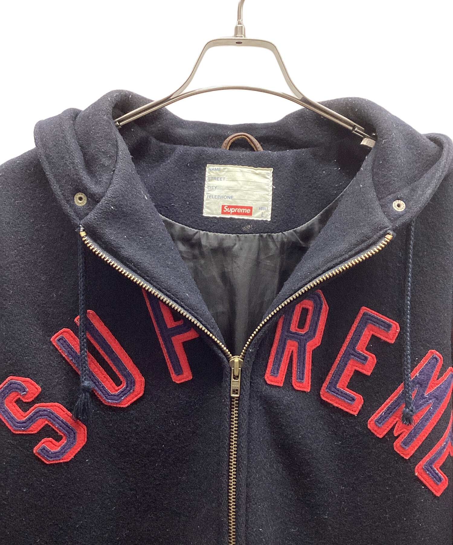 中古・古着通販】SUPREME (シュプリーム) フード付スタジャン ブラウン