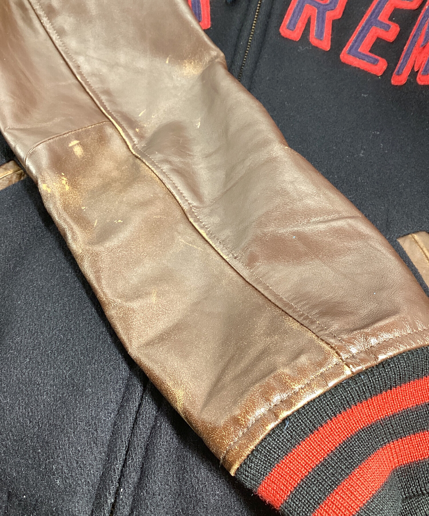 中古・古着通販】SUPREME (シュプリーム) フード付スタジャン ブラウン