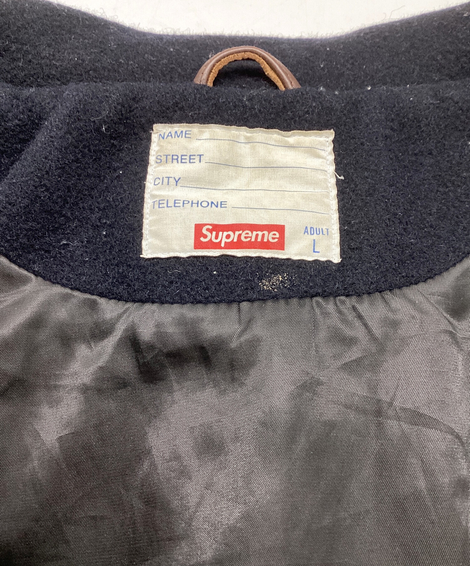 中古・古着通販】SUPREME (シュプリーム) フード付スタジャン ブラウン