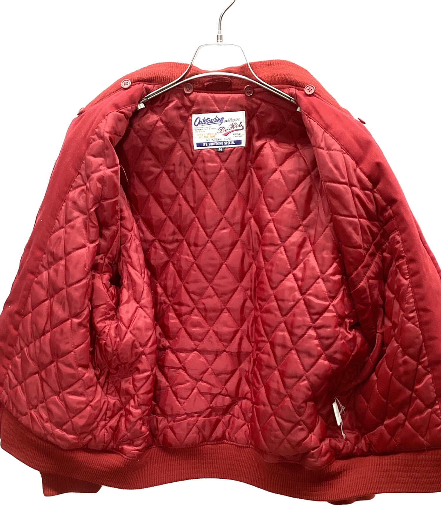 中古・古着通販】BE-HOT (ビーホット) スタジャン レッド サイズ:M 