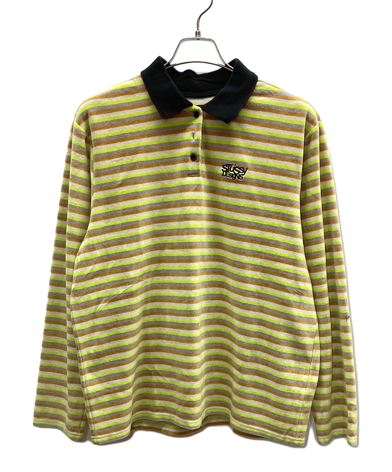 中古・古着通販】stussy (ステューシー) ポロシャツ イエロー サイズ:M
