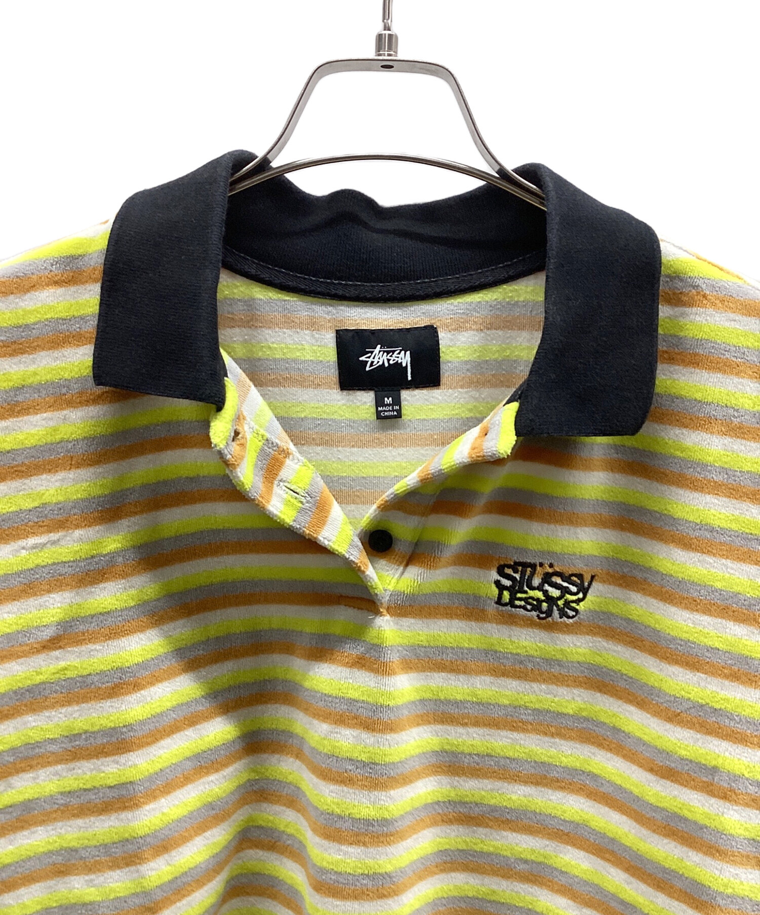 中古・古着通販】stussy (ステューシー) ポロシャツ イエロー サイズ:M