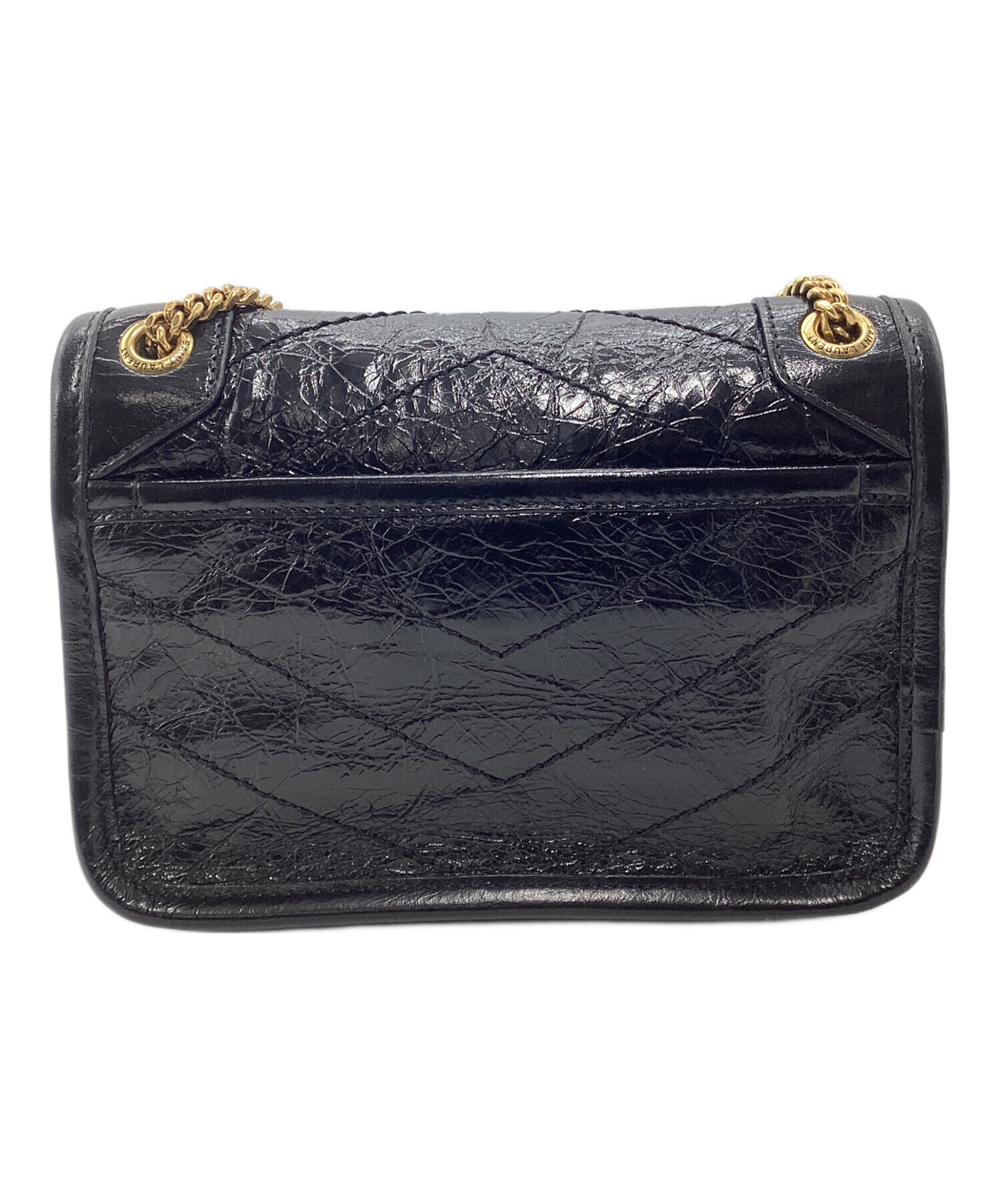 Saint Laurent Paris ショルダーバッグ - シルバーx黒 【古着】【中古】 中古・古着通販】Saint Laurent Paris (サンローランパリ) ニキ ミニ