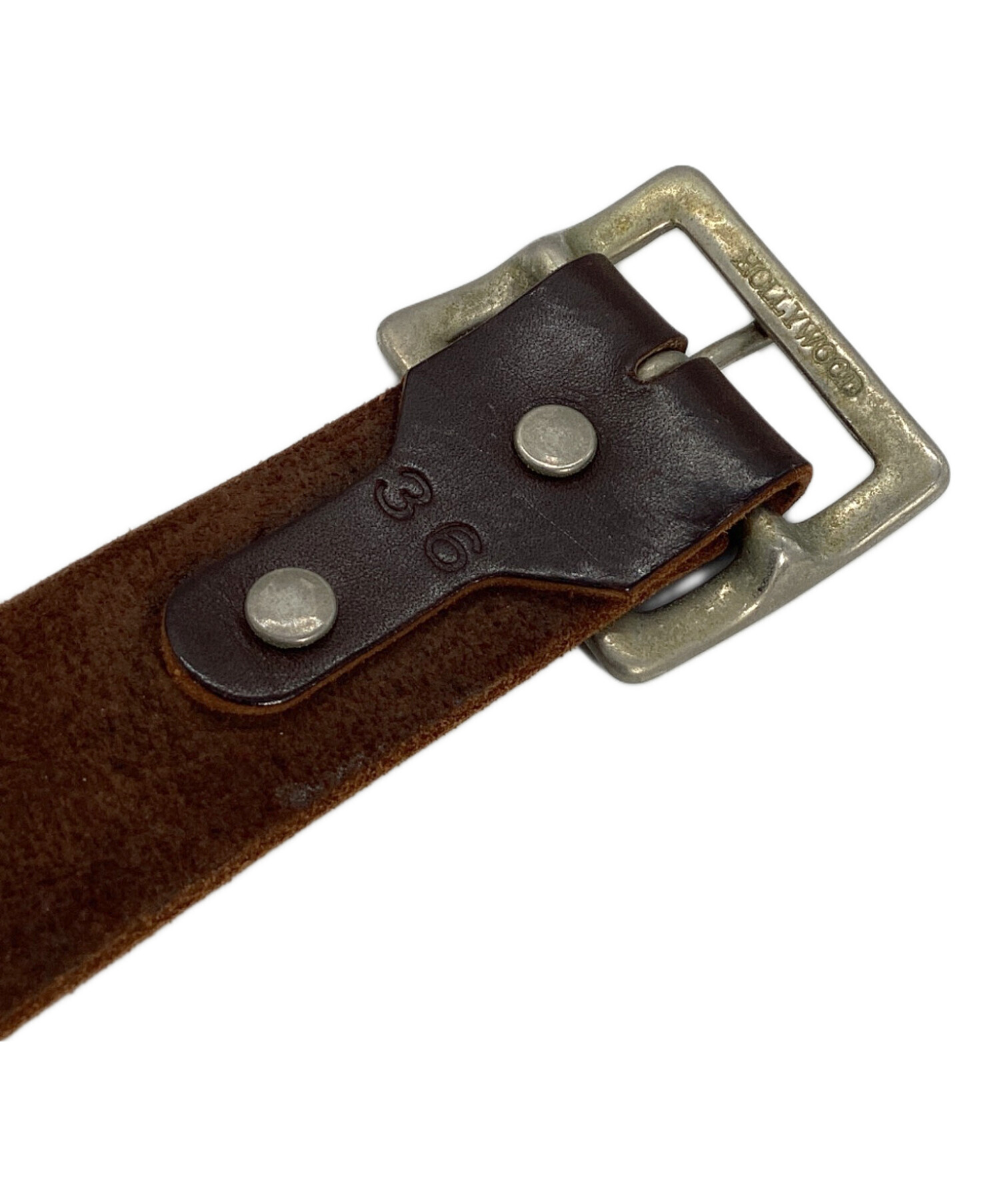 中古・古着通販】htc (エイチティーシー) スタッズベルト ブラウン