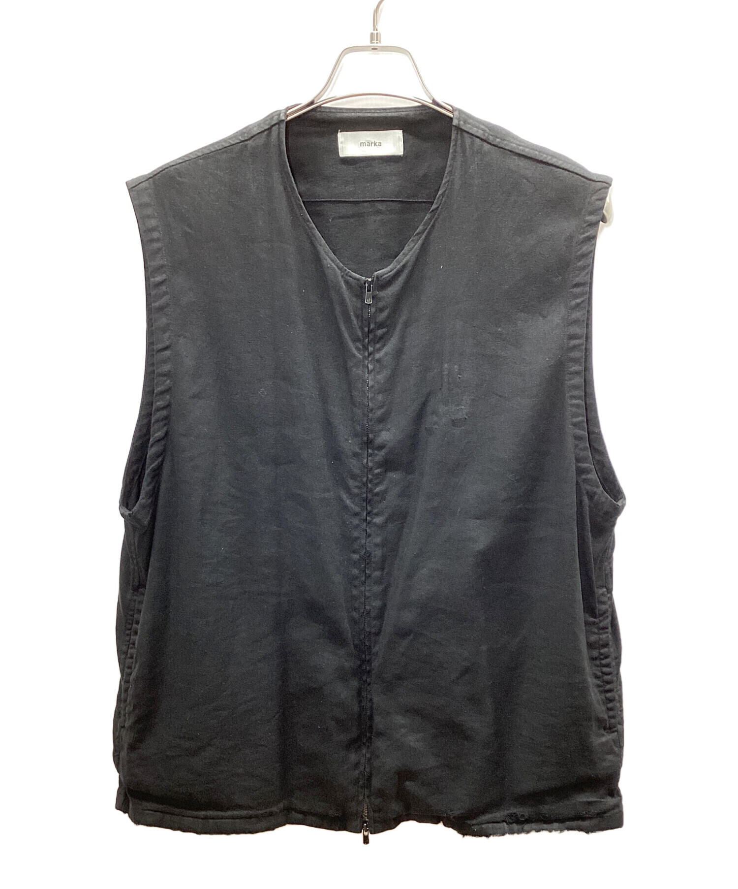 中古・古着通販】MARKA (マーカ) ZIP UP VEST - SILK LINEN TWILL