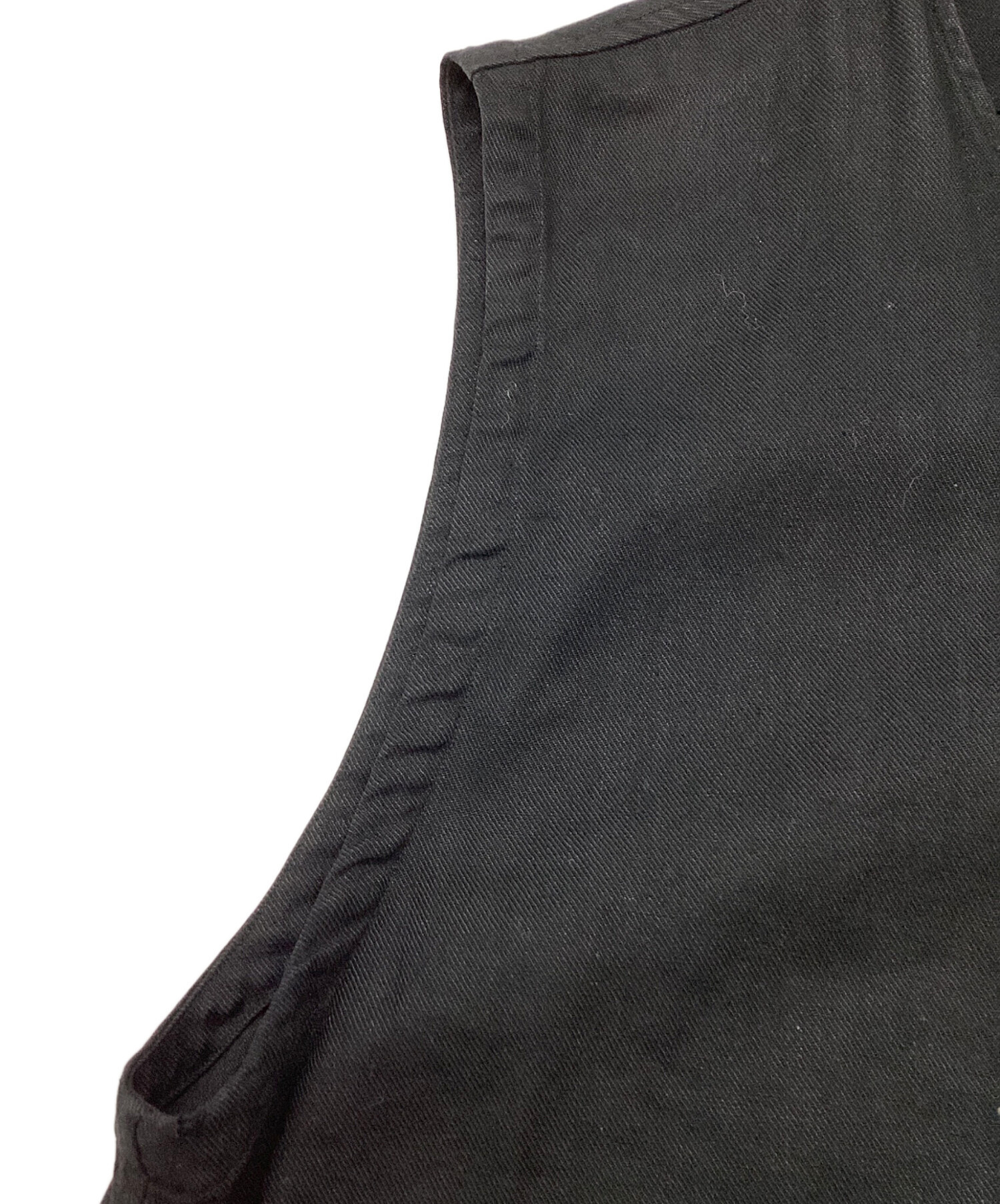 中古・古着通販】MARKA (マーカ) ZIP UP VEST - SILK LINEN TWILL