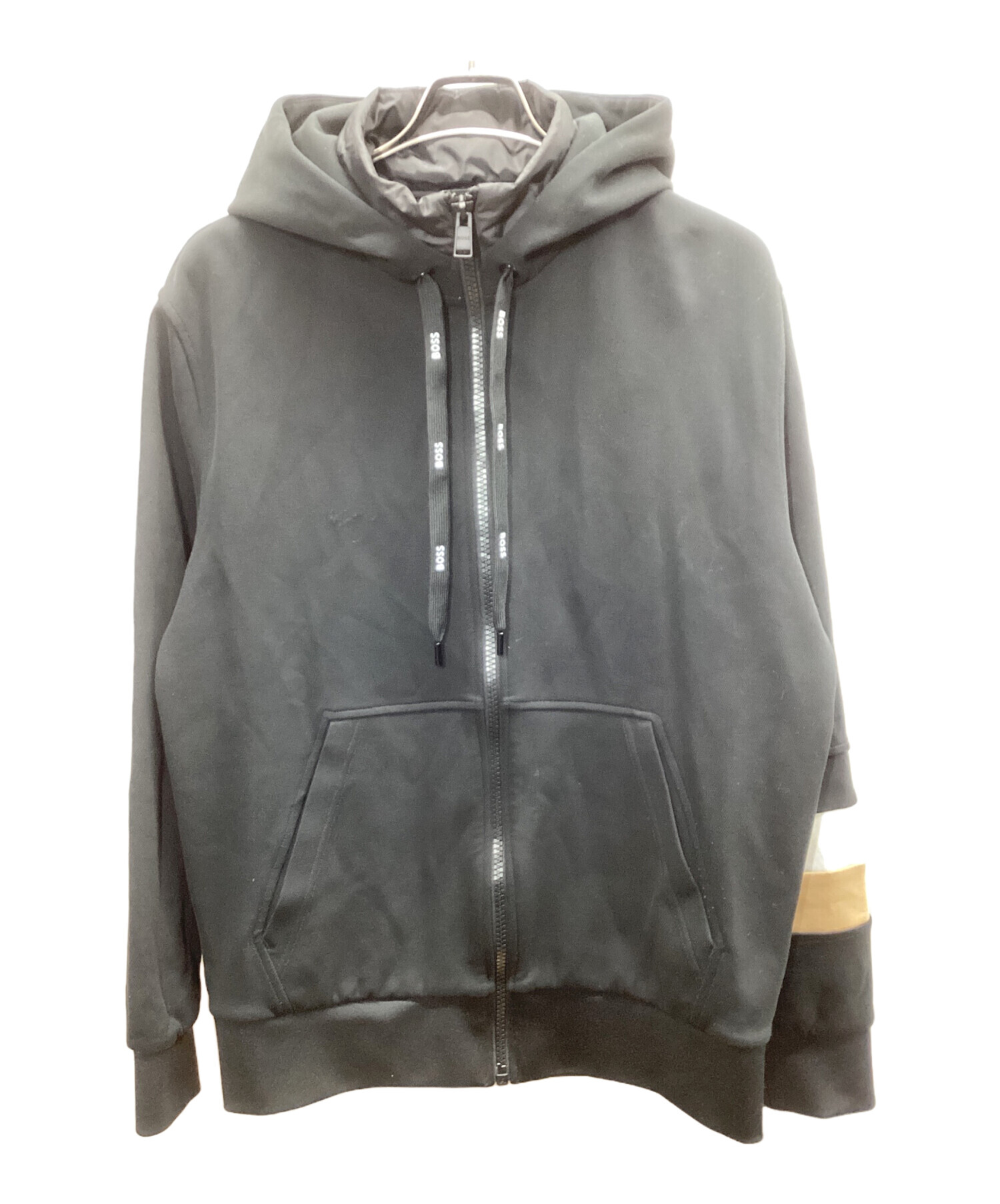 中古・古着通販】BOSS (ボス) ジップパーカー ブラック サイズ:L 