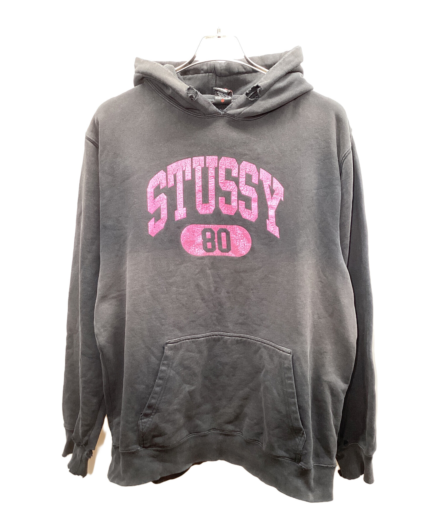 中古・古着通販】stussy (ステューシー) パーカー ブラック サイズ:XL