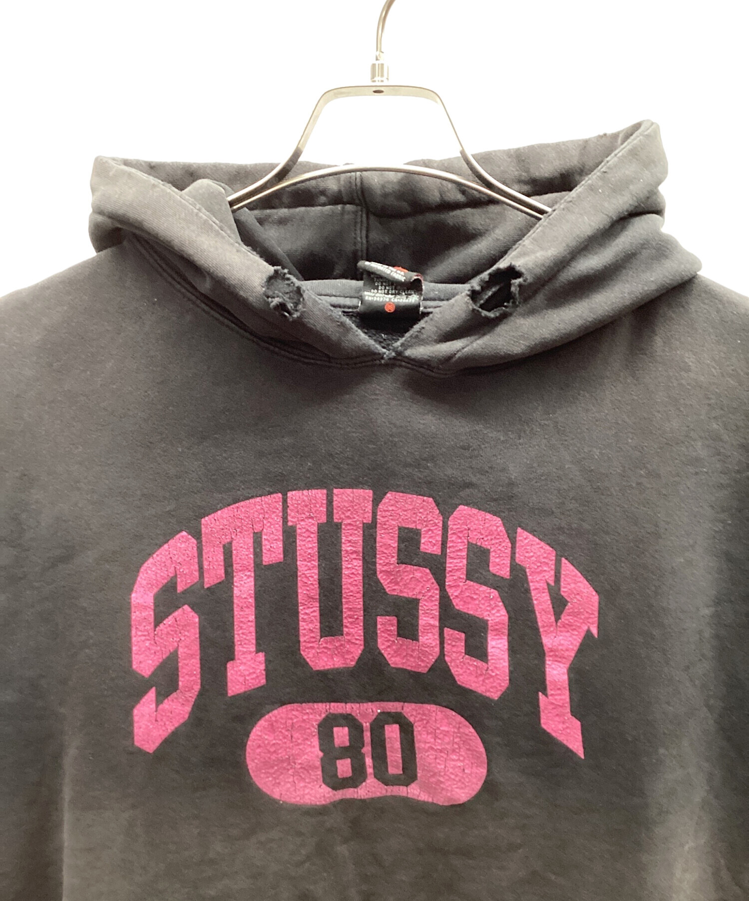 中古・古着通販】stussy (ステューシー) パーカー ブラック サイズ:XL
