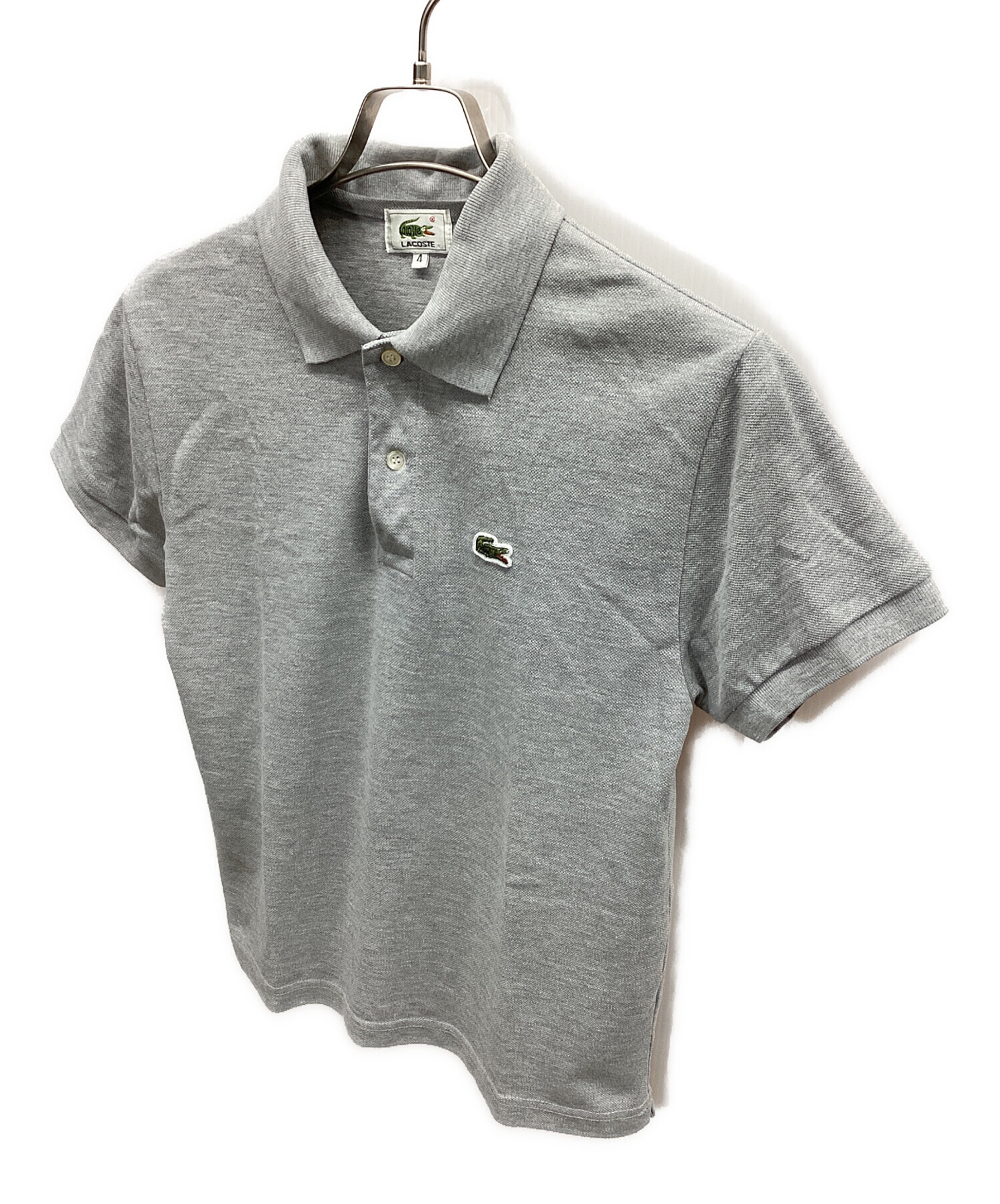中古・古着通販】LACOSTE (ラコステ) ポロシャツ グレー サイズ:4