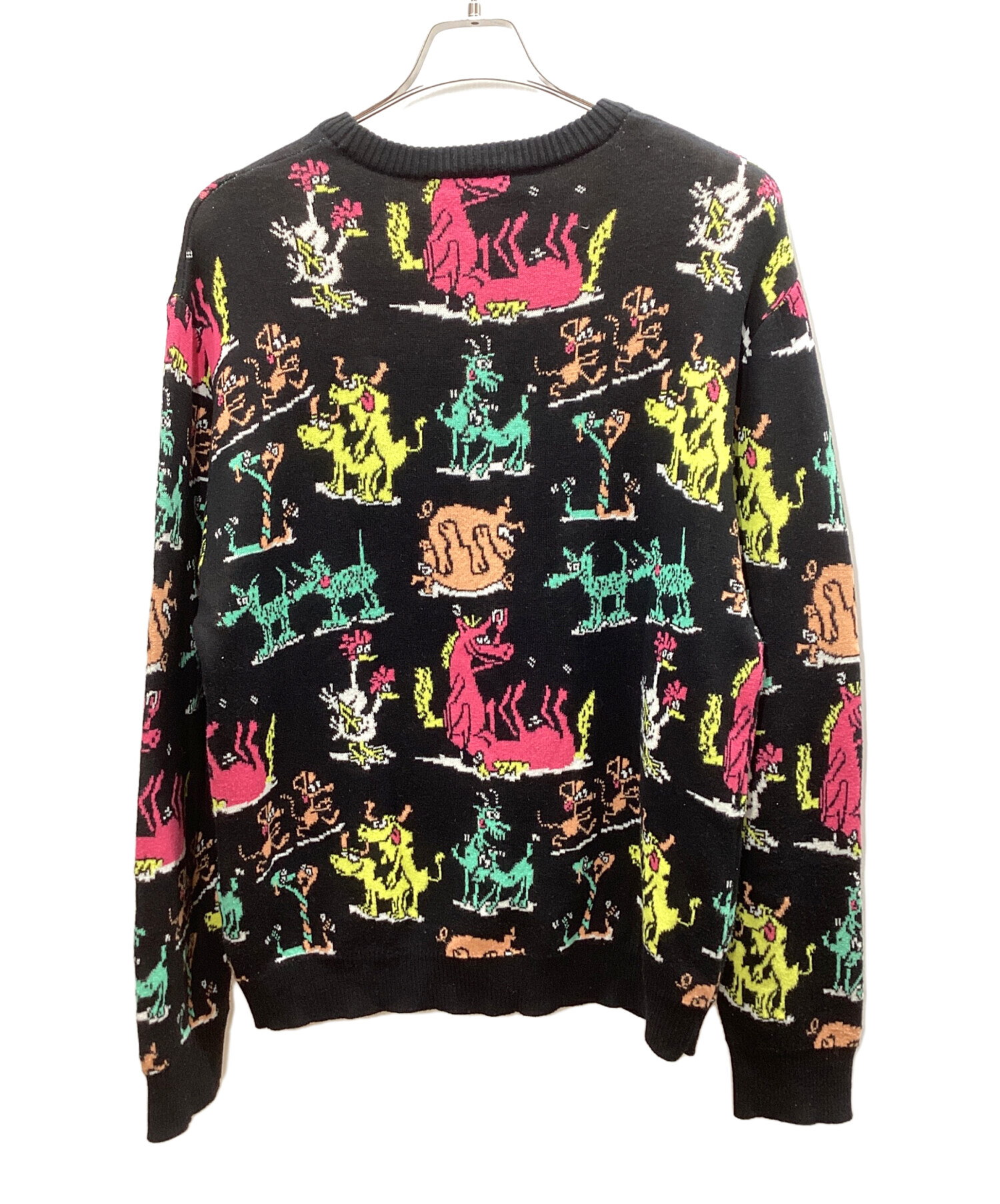 中古・古着通販】LABRAT (ラブラット) Animal Sweater ブラック サイズ 