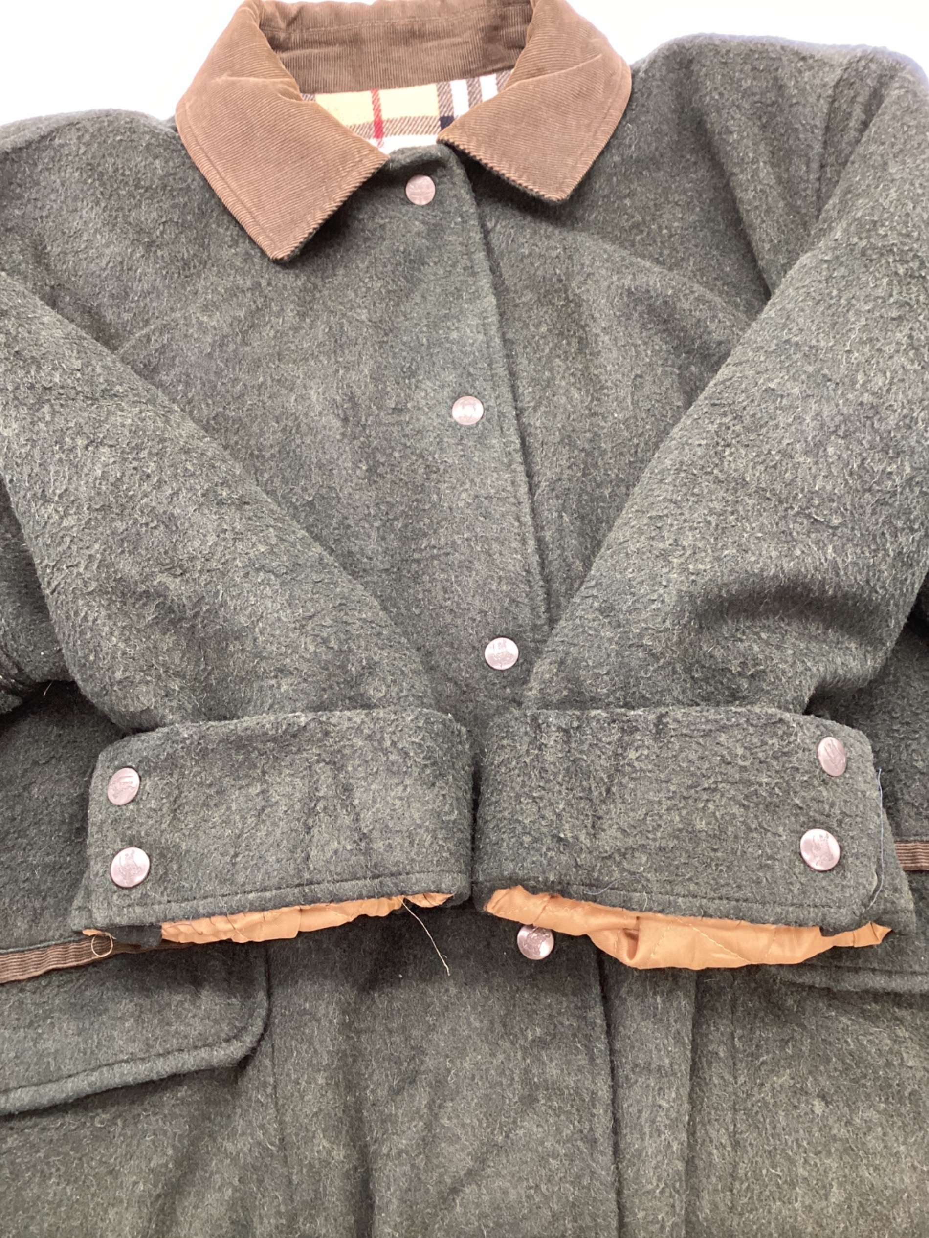 BURBERRYS ウールコート フード収納 キルティング ブラウン L~XL 中古・古着通販】Burberry's (バーバリー) ウールハンティングコート