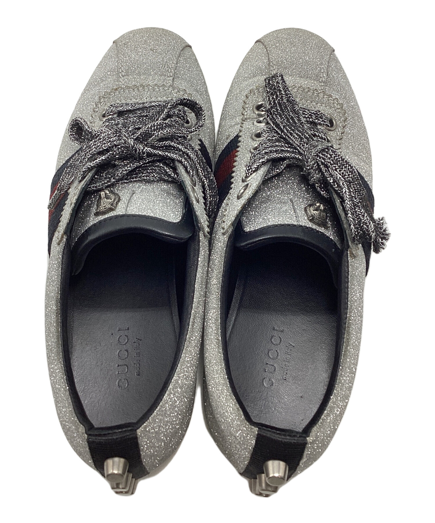 中古・古着通販】GUCCI (グッチ) ローカットスニーカー シルバー 